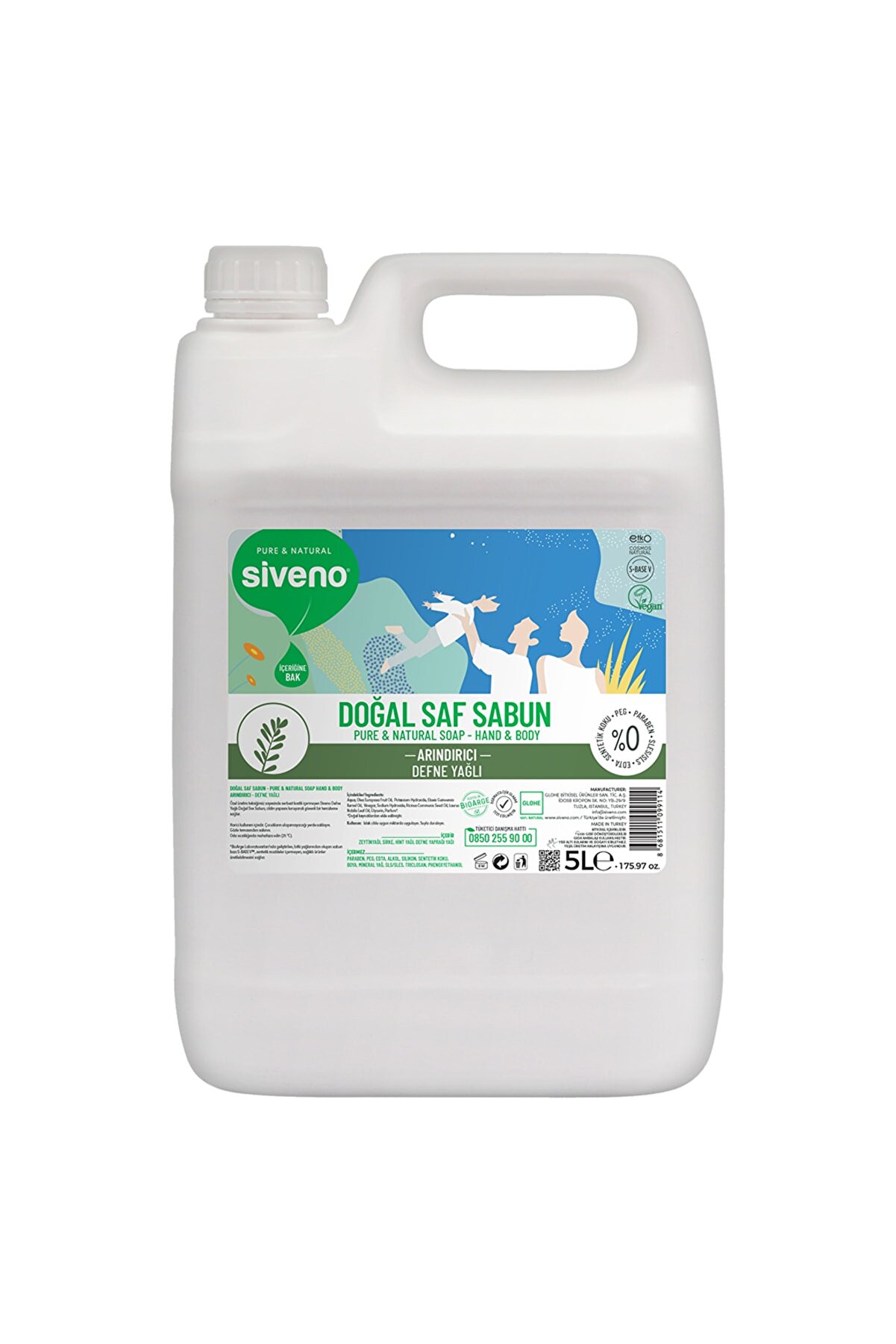 Siveno Defne Yağlı Doğal Sıvı Sabun 5 Lt