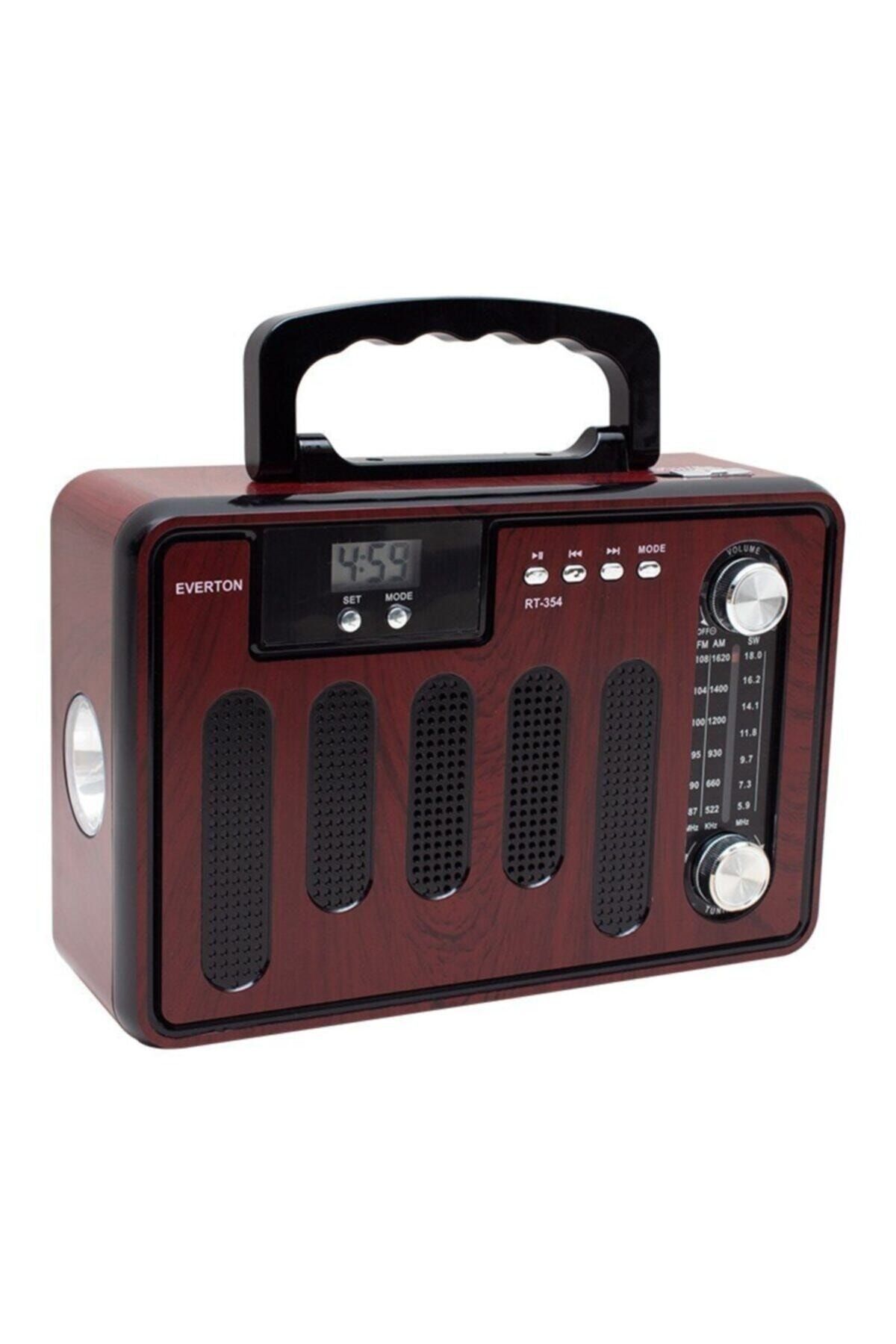 ataşbey Rt-354 Nostaljik Prototip Radyo Müzik Kutusu Bluetooth Usb Saatli