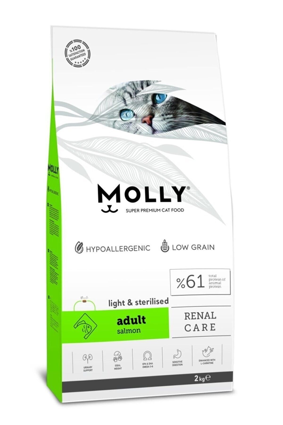 Molly Light Sterilised Kısır Kedi Maması Somonlu 1 Kg