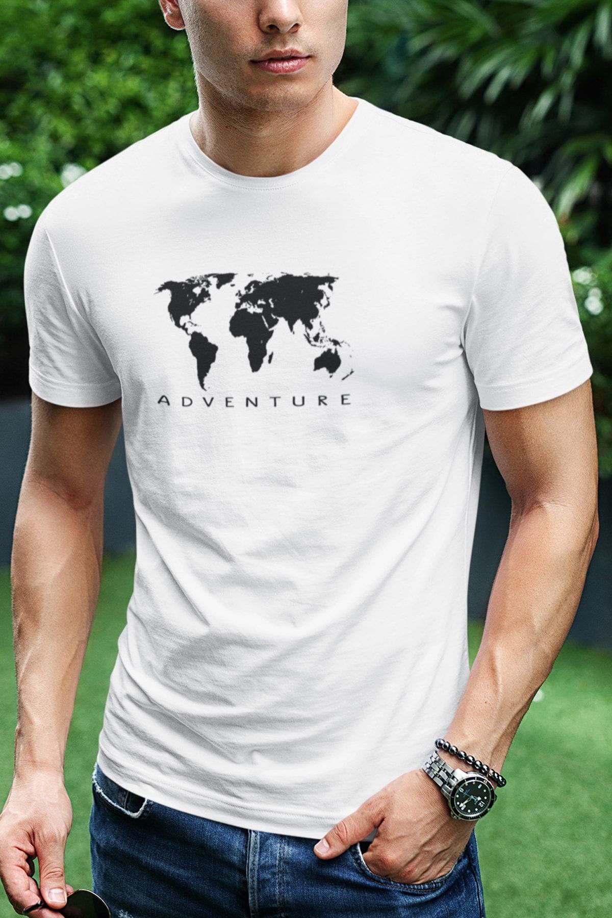 Kio Tasarım Kamp Baskılı Tişört Erkek Pamuklu Sevgiliye Arkadaşa Doğum Günü Hediyesi Hediye T-shirt