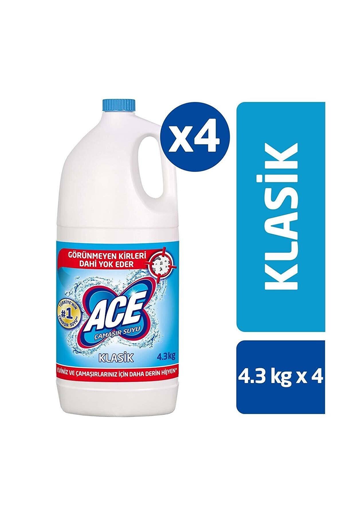 ACE Klasik Çamaşır Suyu 17,2kg (4,3 Kg X 4)
