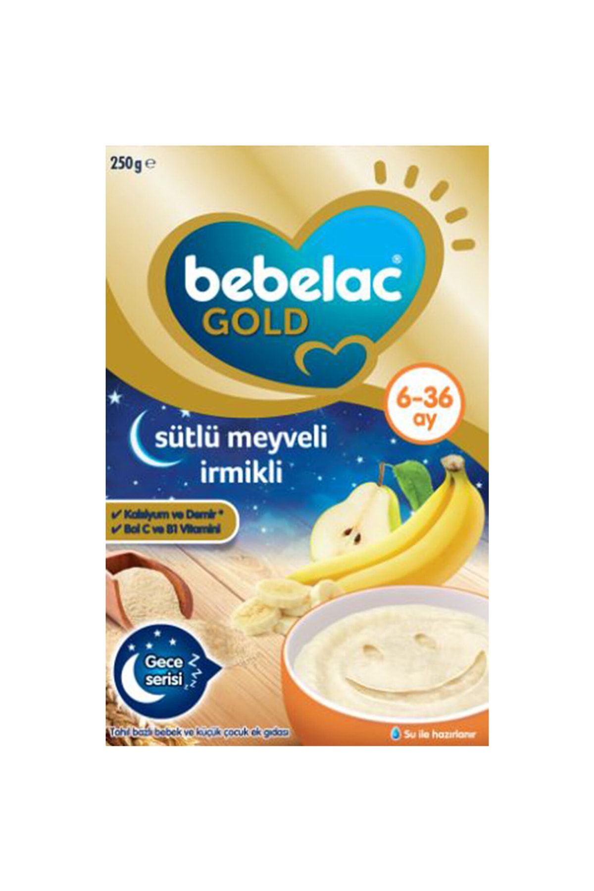 Bebelac Gold Sütlü Meyveli Irmikli 6-36 Ay Kaşık Maması 250 Gr