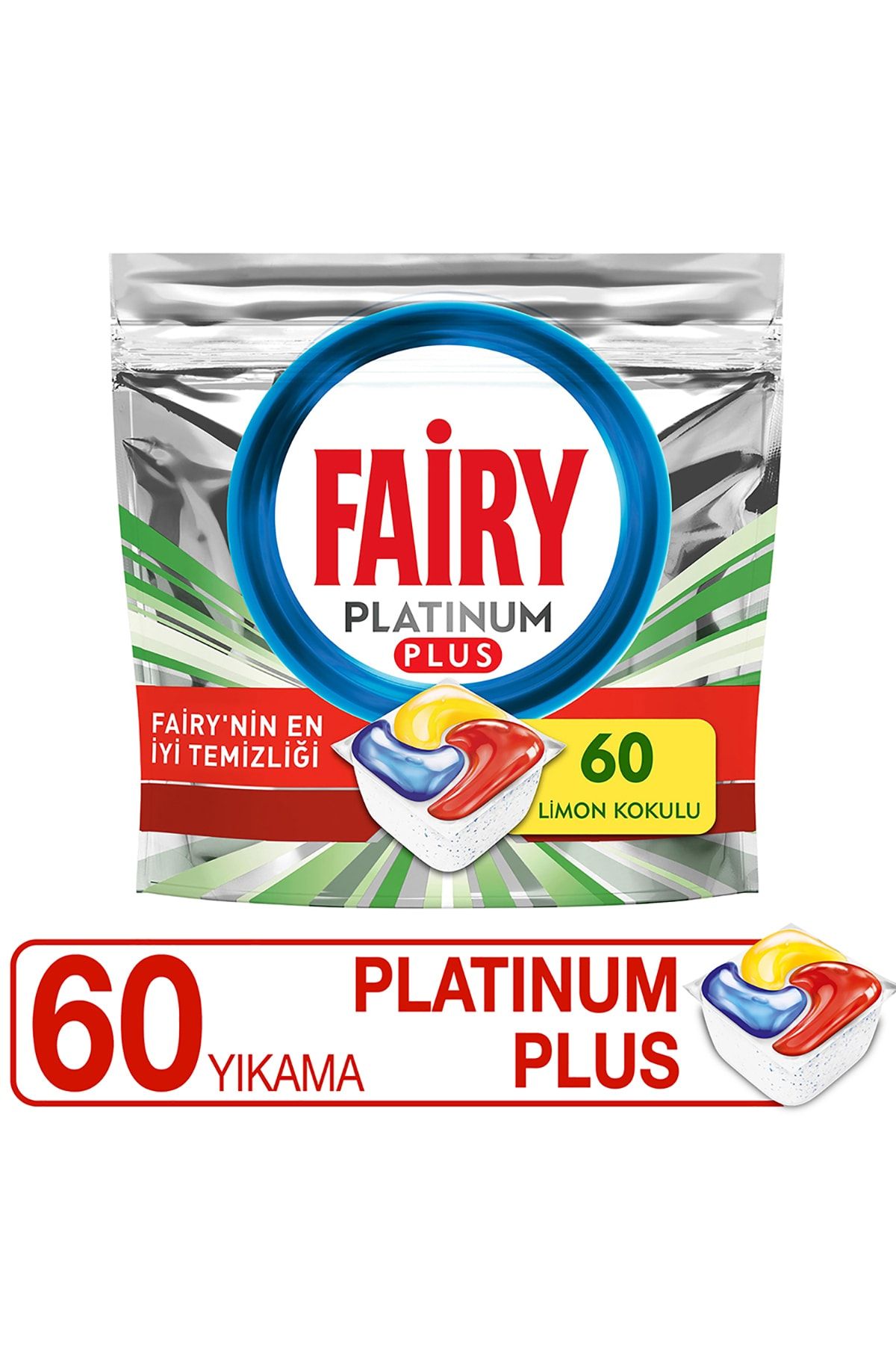 Fairy Platinum Plus 60 Yıkama Bulaşık Makinesi Deterjanı Tableti / Kapsülü