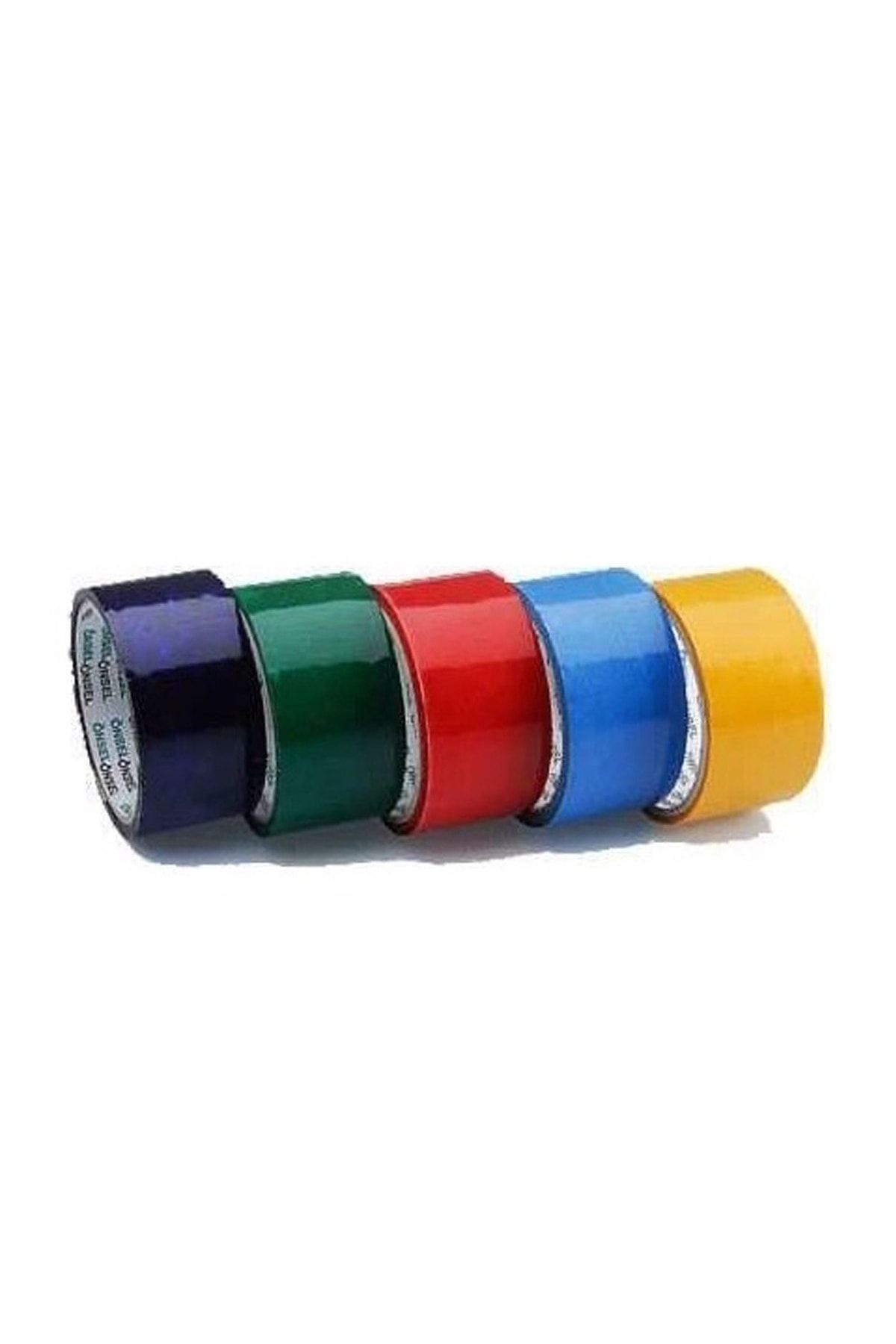 Şahin Ambalaj Renkli Akrilik Koli Bandı 45x100 Kırmızı- Sarı-turuncu-taba-yeşil-siyah Renk Bant