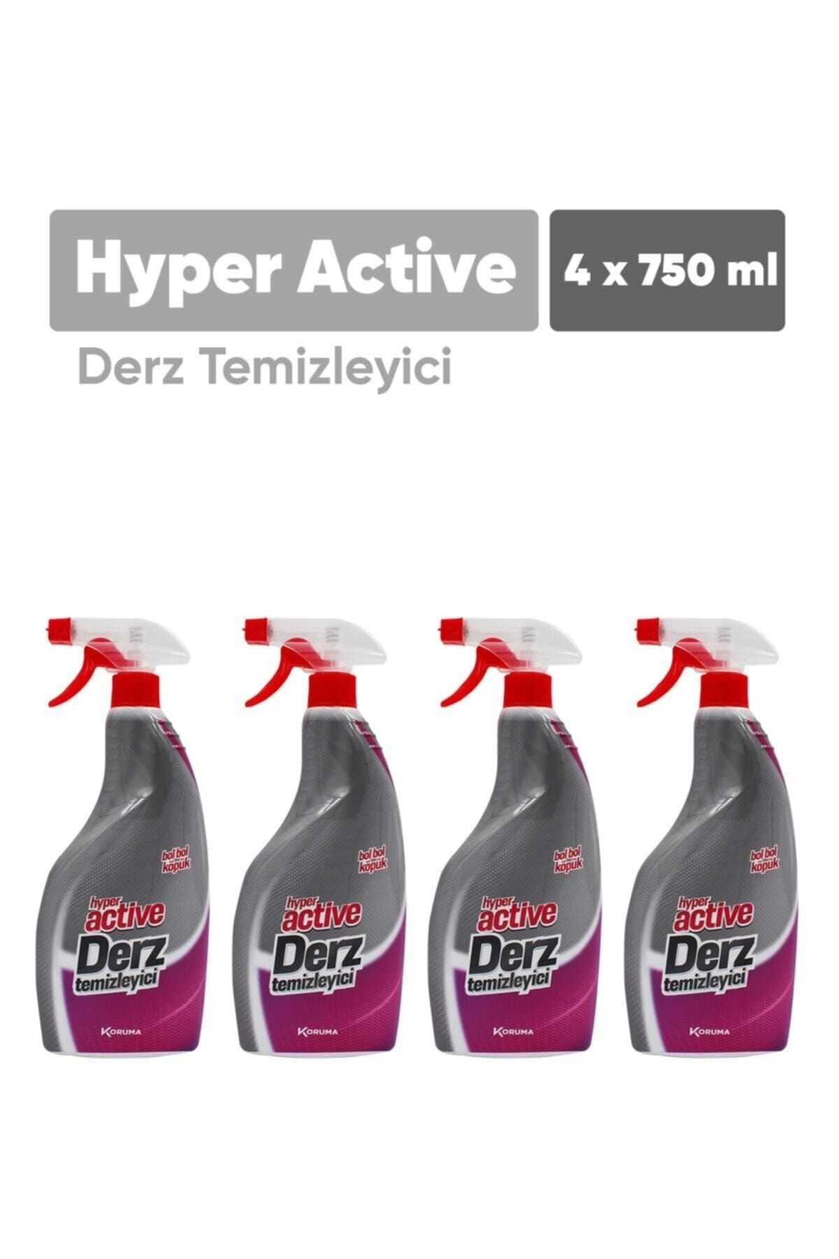 Hyper Active Derz Temizleyici Sprey 750 ml - 4`lü Paket