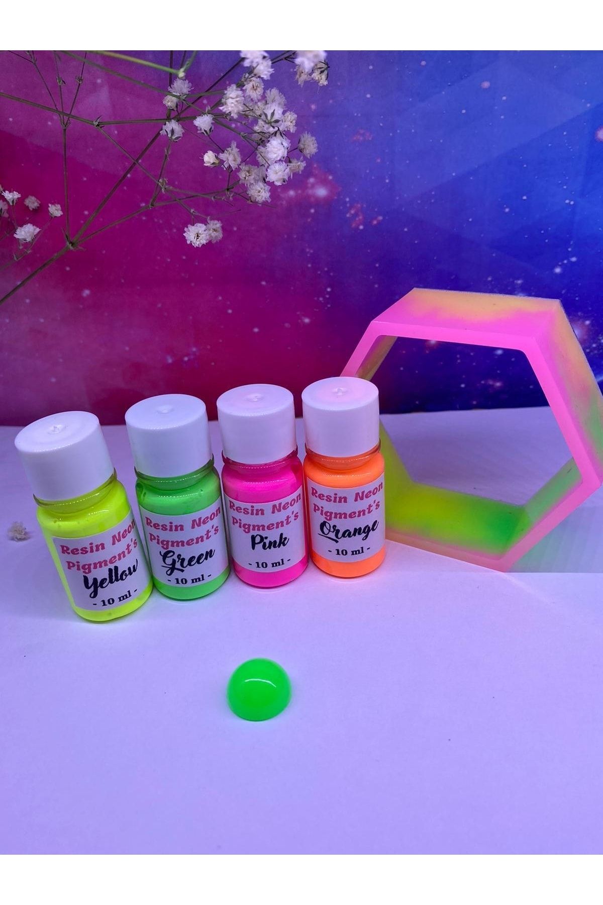 Sirius Hobi Epoksi Reçine Neon Pigment Set 4 Renk
