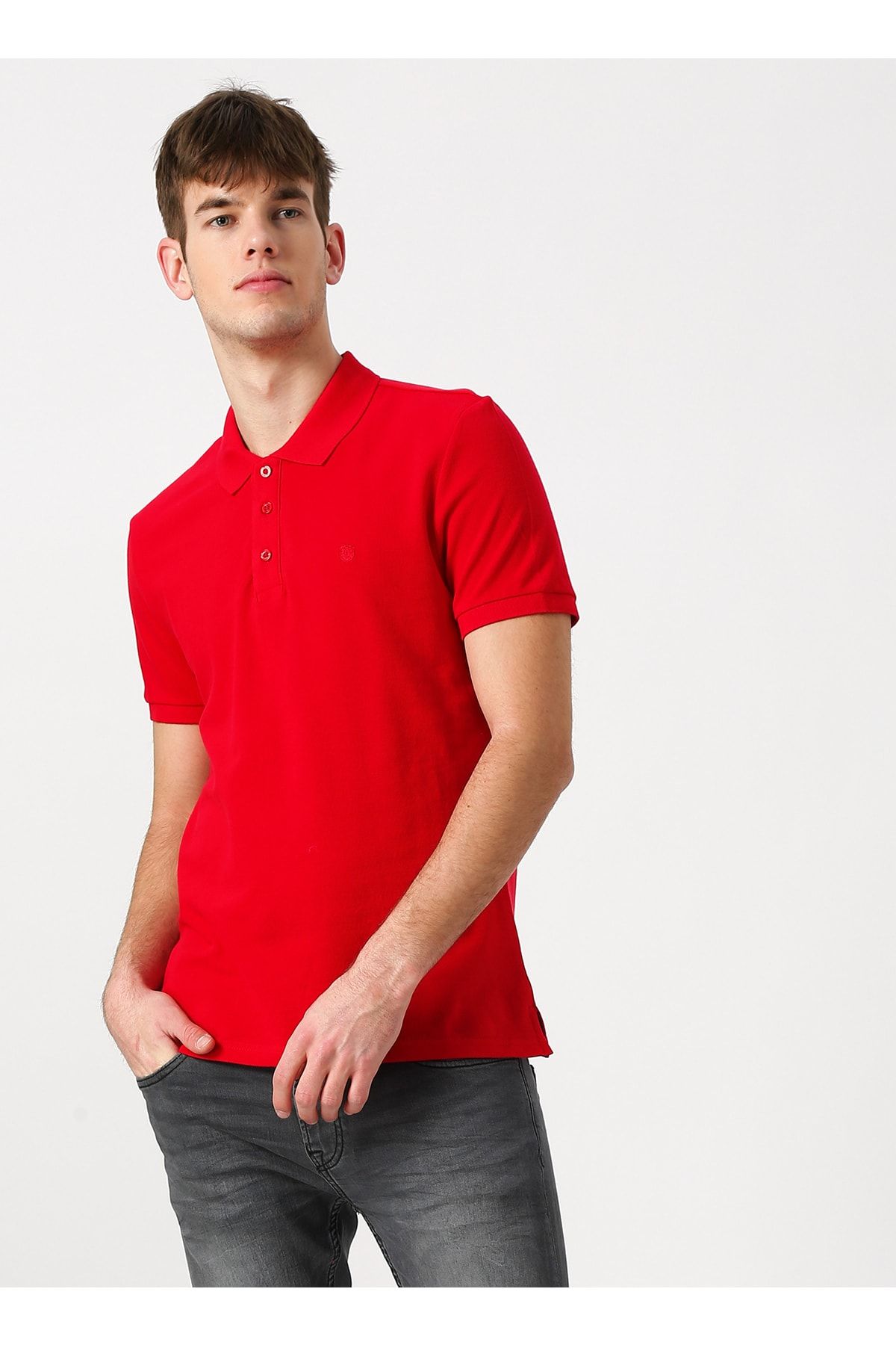 LİMON COMPANY Limon Kısa Kollu Kırmızı Erkek Polo T-shirt