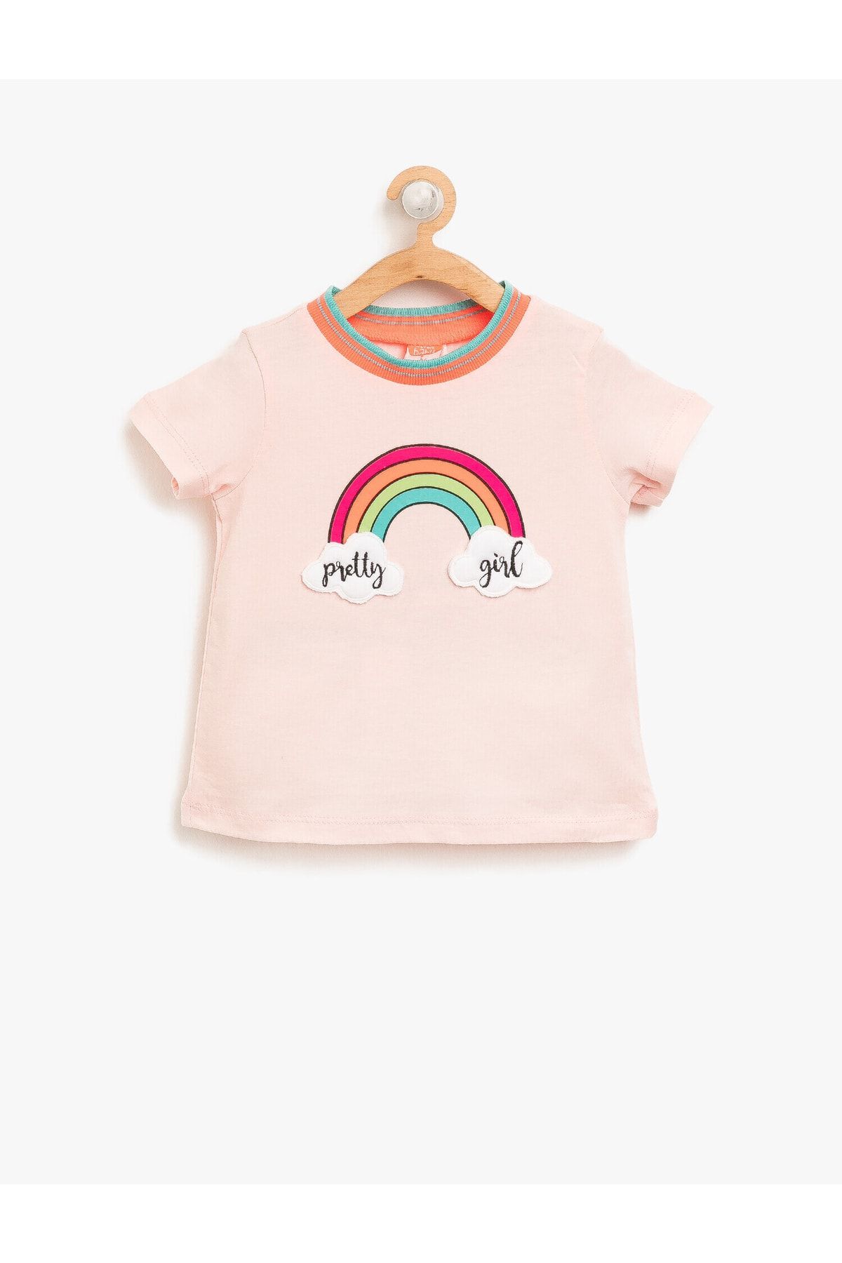 Koton Pembe Kız Bebek Kısa Kollu T-Shirt
