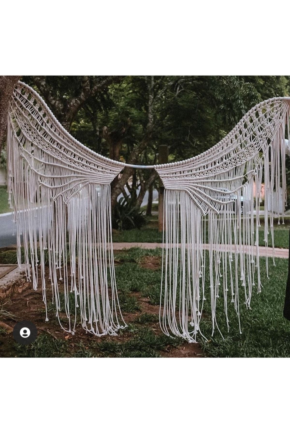 EdaTasarım Dev Makrome Kanat Macrame Wings Backdrop 200x160cm
