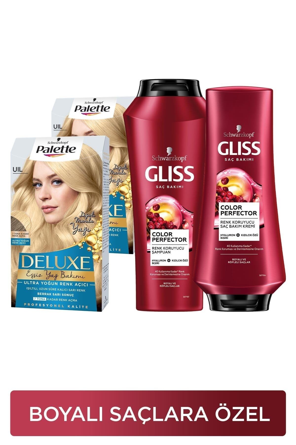 Gliss Color Perfector Renk Koruyucu Şampuan 500 Ml+uıl Ultra Yoğun Renk Açıcıx2 Adet