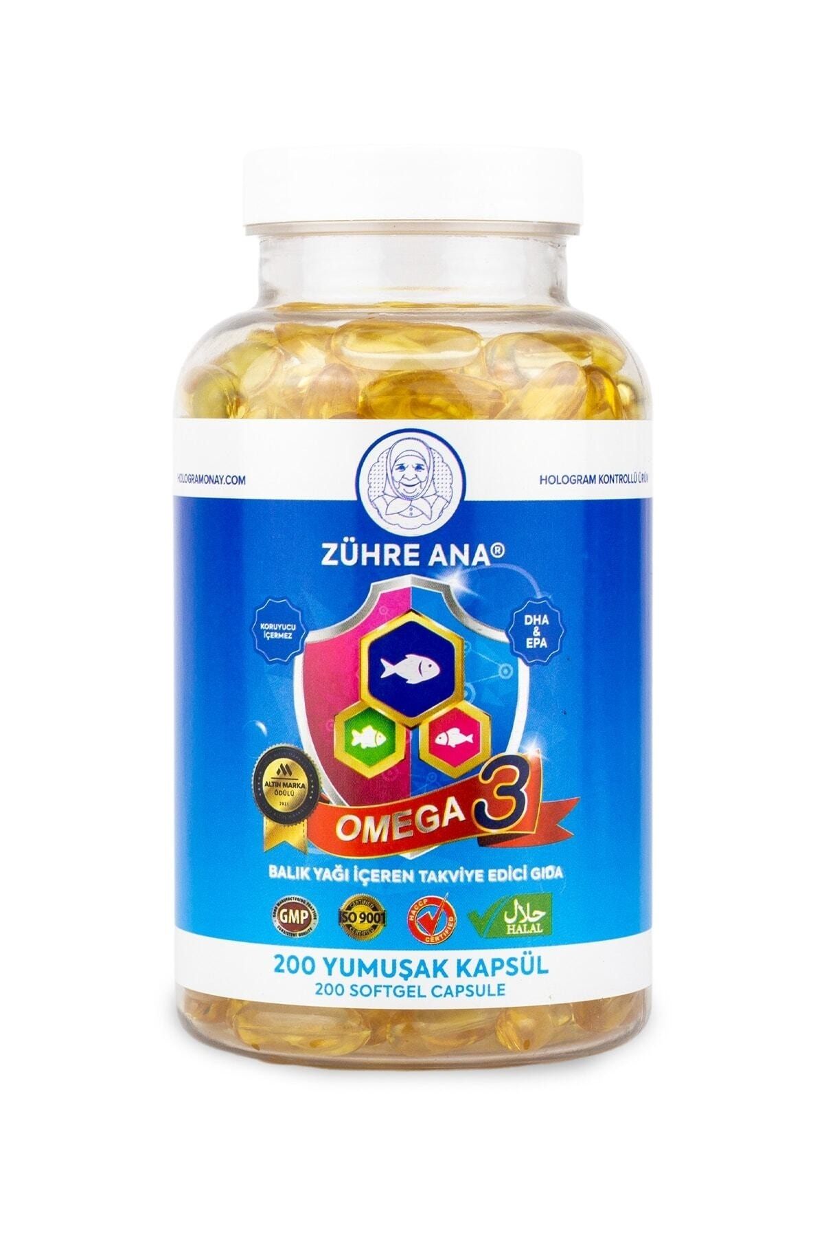 Zühre Ana Omega 3 Balık Yağı - 200 Kapsül (1300 Mg)