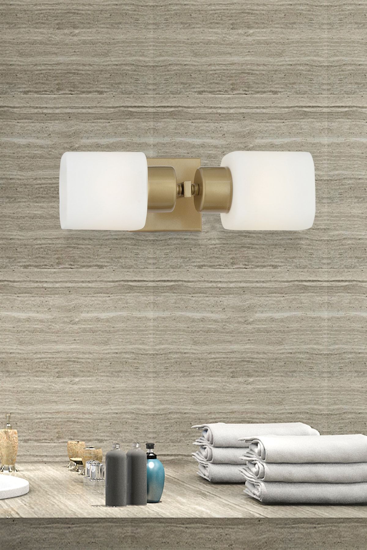 Apliqa Armin 2Li Eskitme Duvar Lambası Ayna Üstü-Yanı Modern Banyo Aplik
