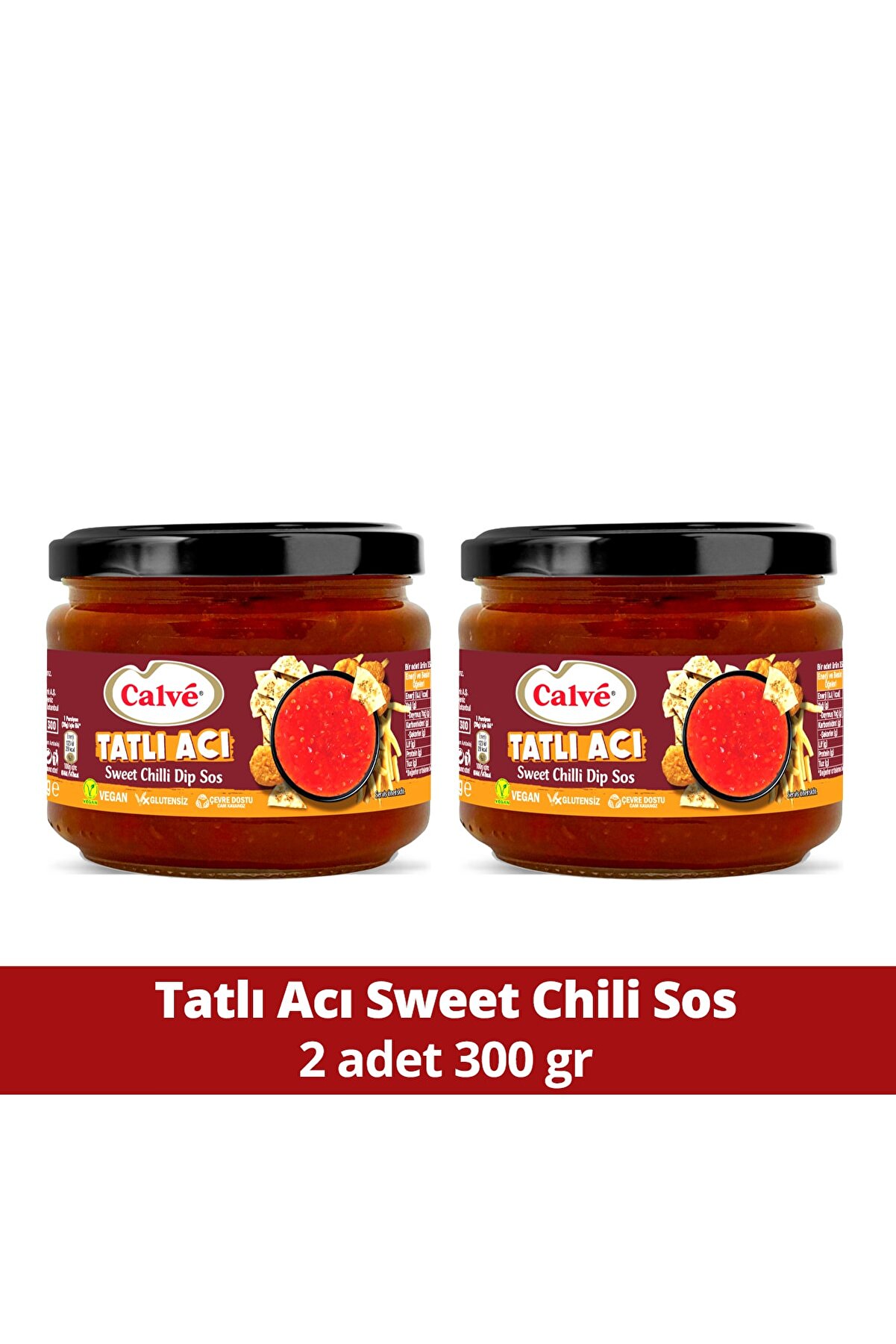 Calve Tatlı Acı Sweet Chili Sos 300 g  X 2 Adet