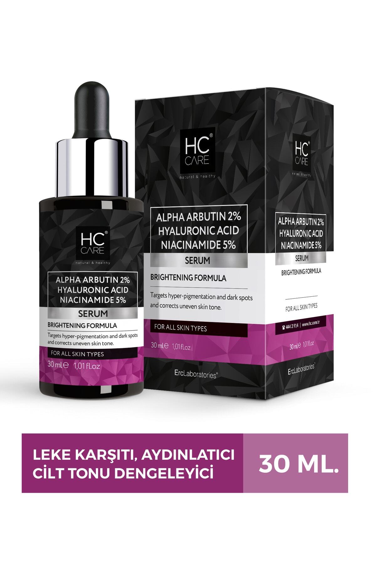 HC Care Cilt Serum Alpha Arbutin 2 Hyaluronic Acid Niacinamide 5 30