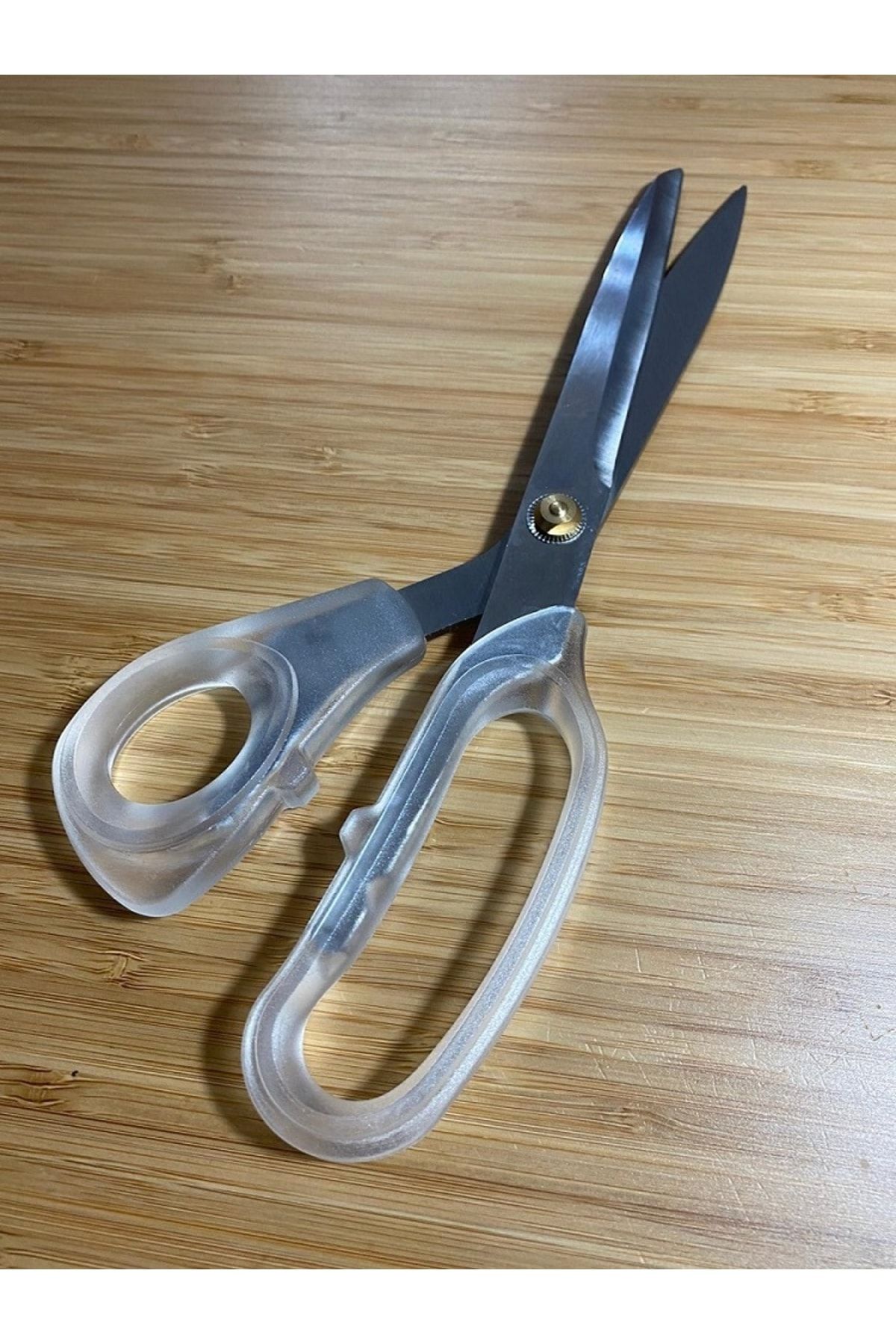 BALIM ÖRGÜ EVİ Taksun Terzi Makası Çelik (23 Cm) Şeffaf Saplı