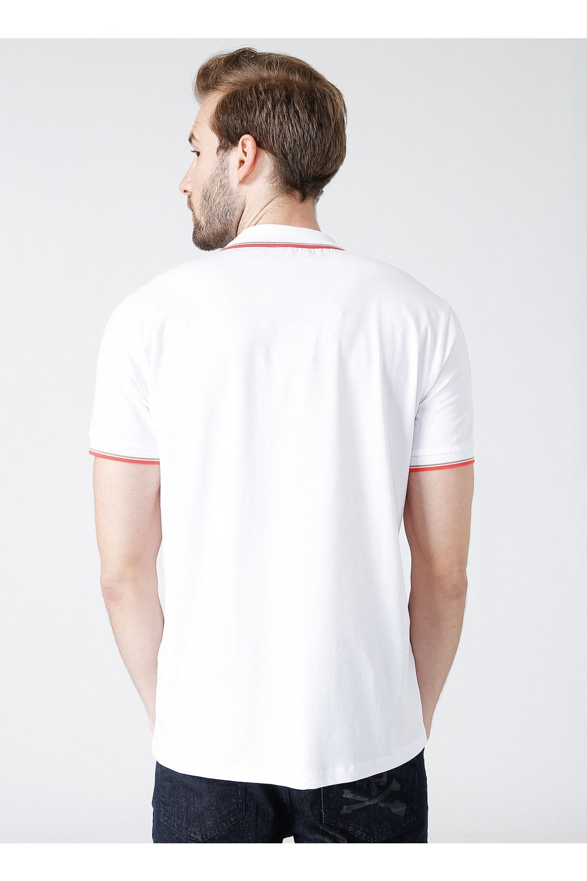 Fabrika Comfort Polo Yaka Beyaz Erkek T-shirt