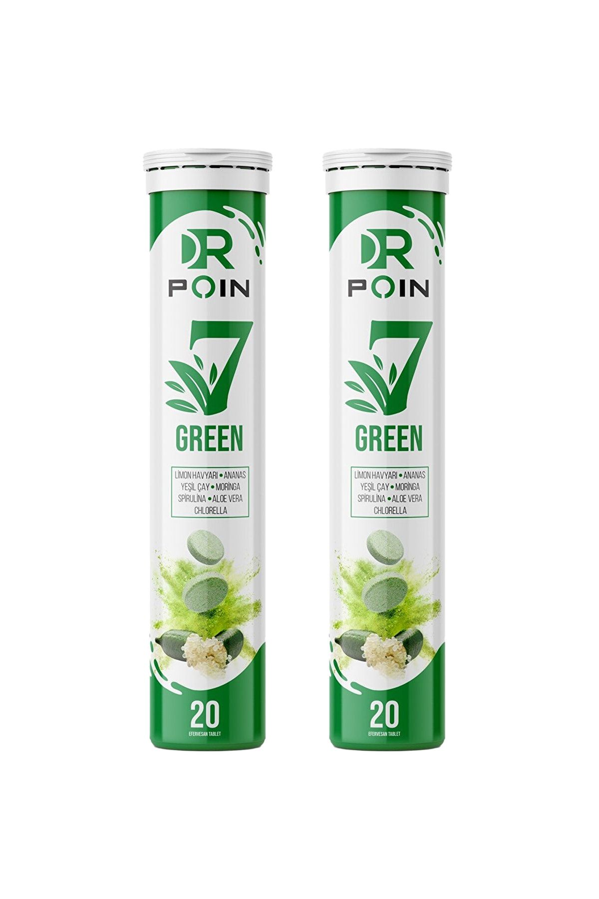 Dr Poin 7 Green Efervesan Tablet 2 Adet