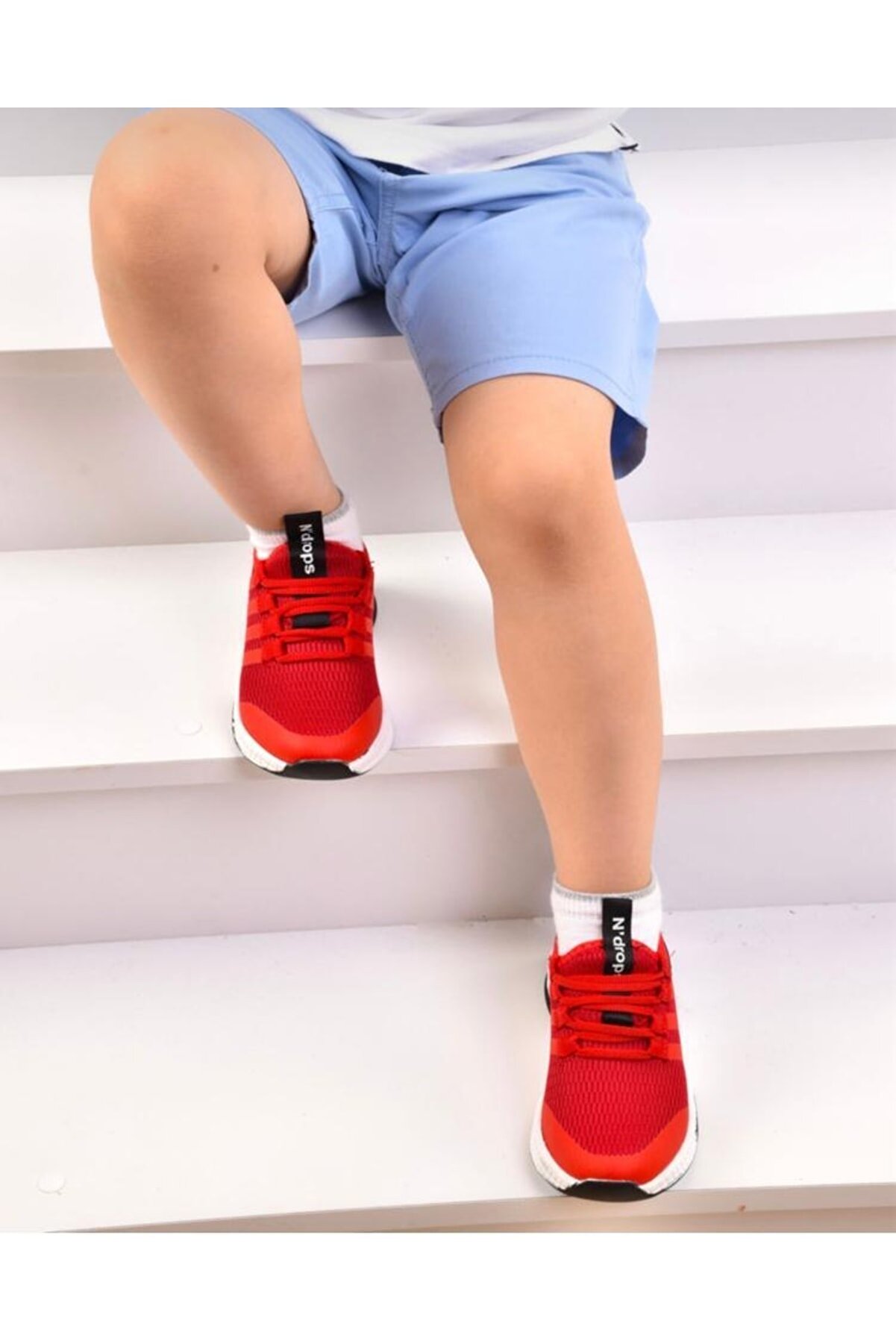 Demashoes Unısex Çocuk Kırmızı Sneaker