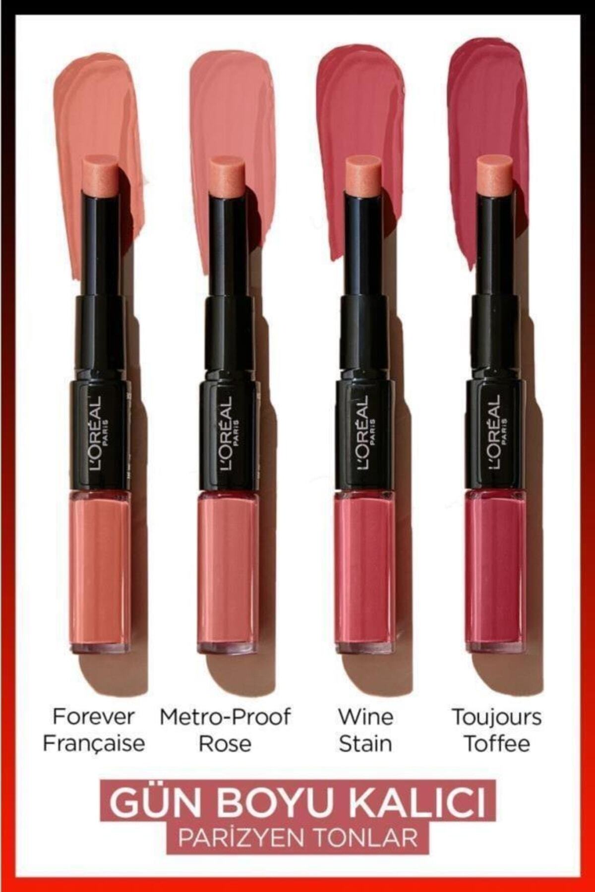 Loeral Infaillable Lipstick 2 Steps 805-wine Stain_5