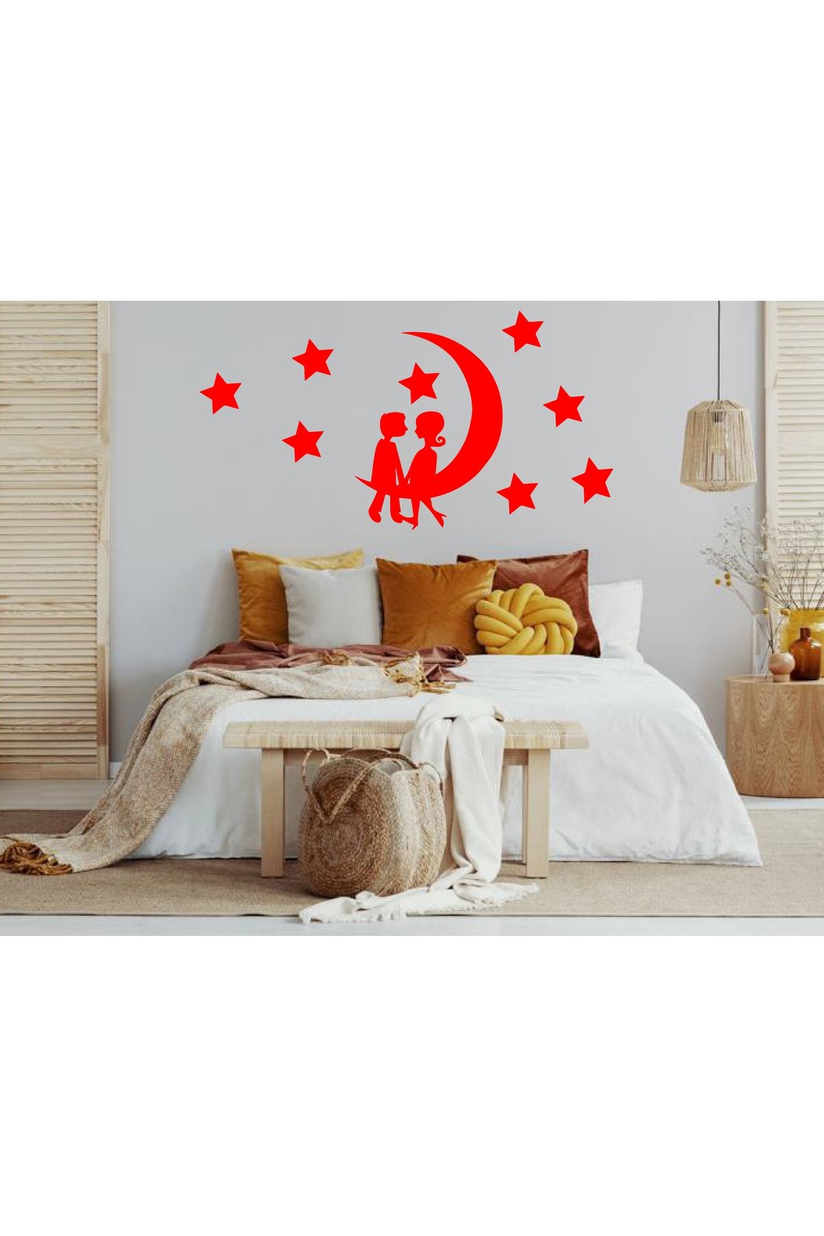 Genel Markalar Hilal Ve Yıldız Yatak Odası Duvar Stickeri