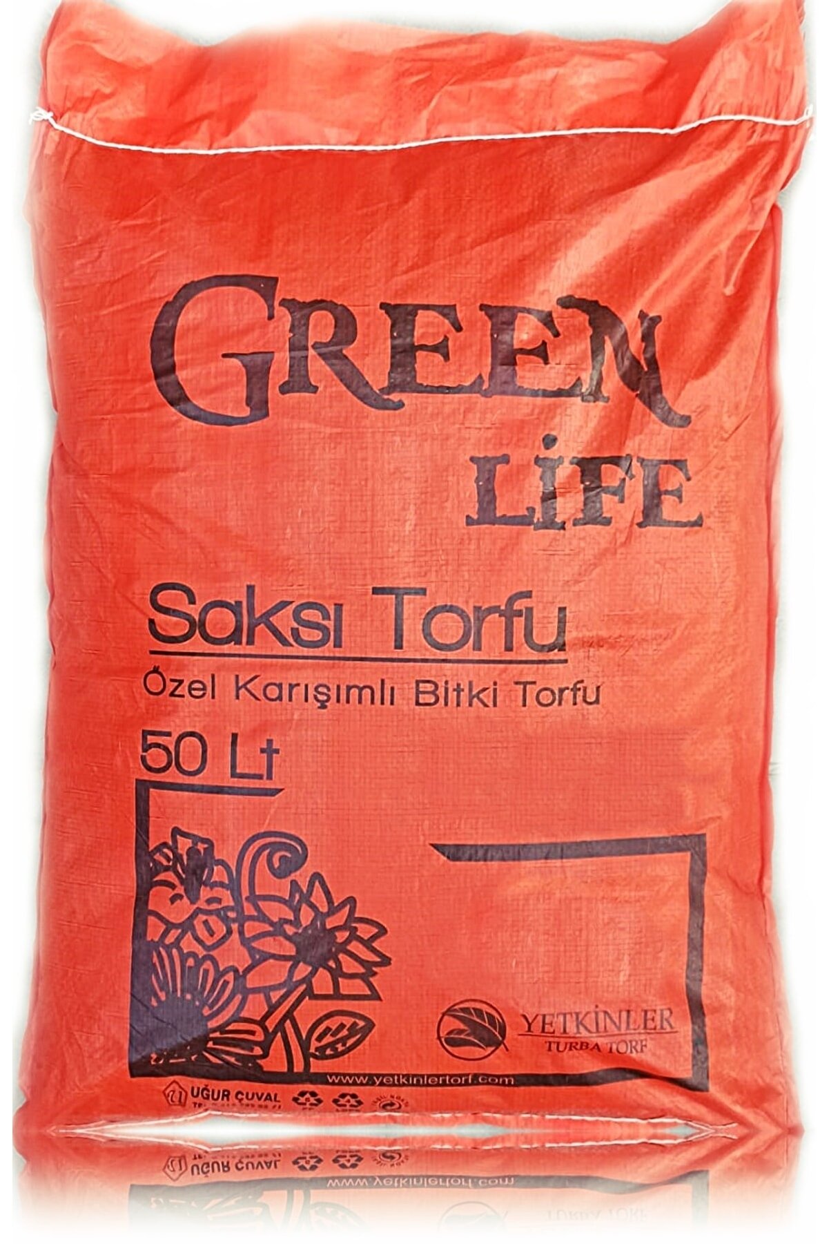 Green Life Harika - Mineral Katkılı Bitki Toprağı, Çiçek Toprağı, Htm Torf Humus Katkılı 50 Litre