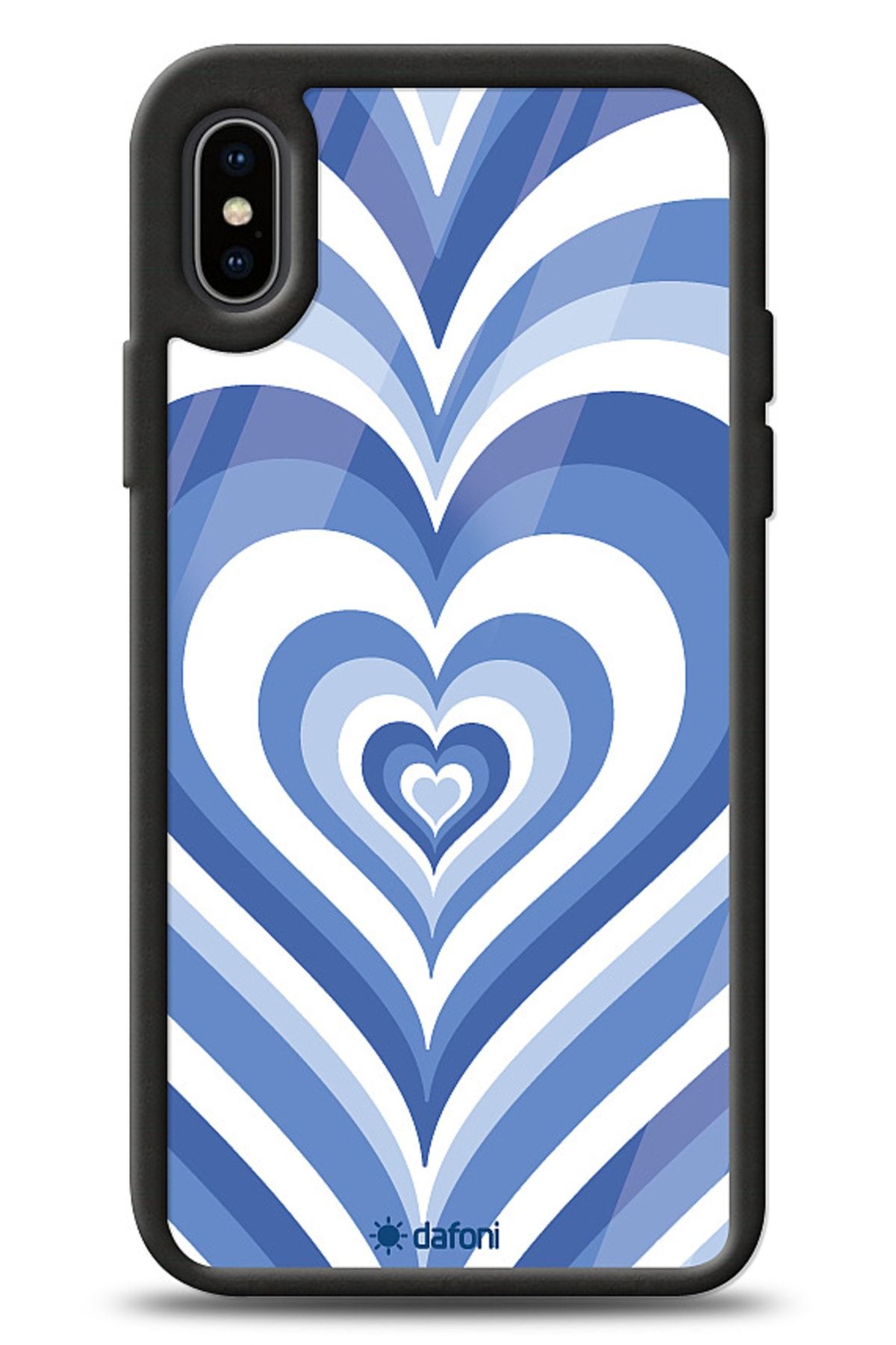 Dafoni Glossy Iphone Xs Max Uyumlu Blue Hearts Kılıf