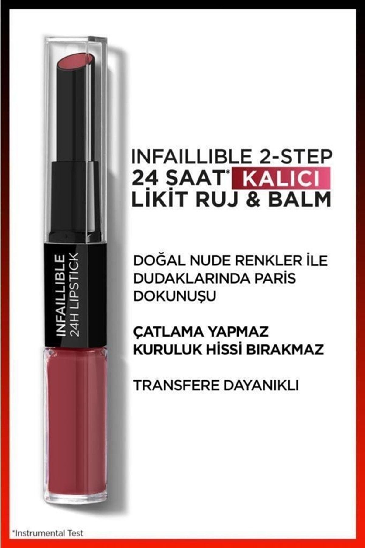 Loeral Infaillable Lipstick 2 Steps 805-wine Stain_1