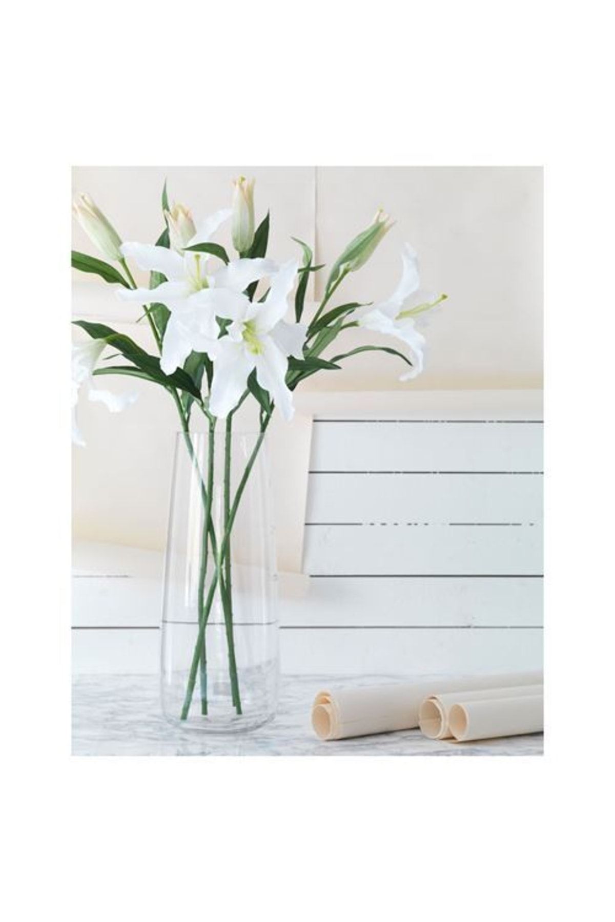 IKEA Smycka Yapay Çiçek, Zambak-beyaz