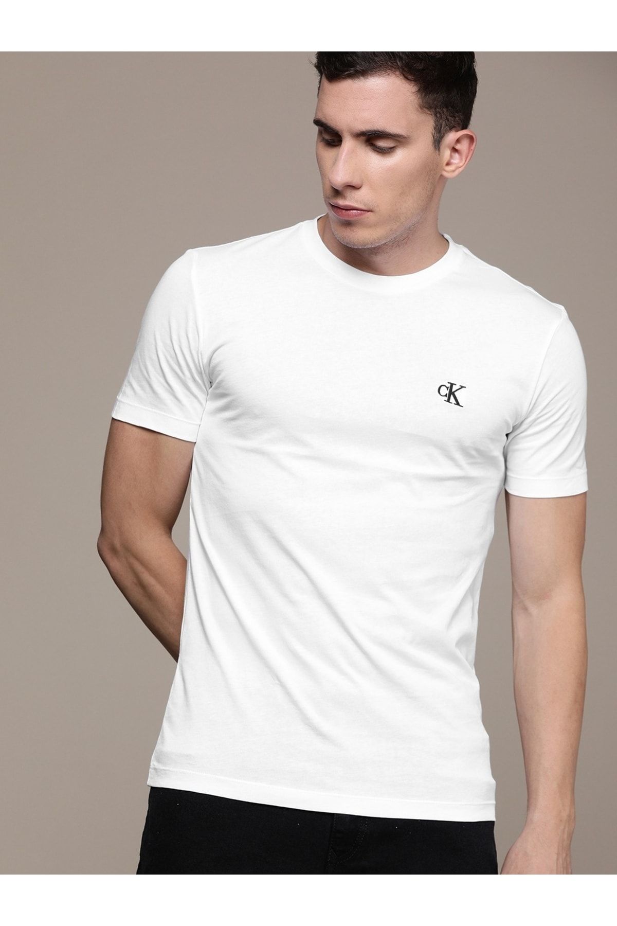 Calvin Klein Erkek Beyaz Spor T-shirt J30j314544-