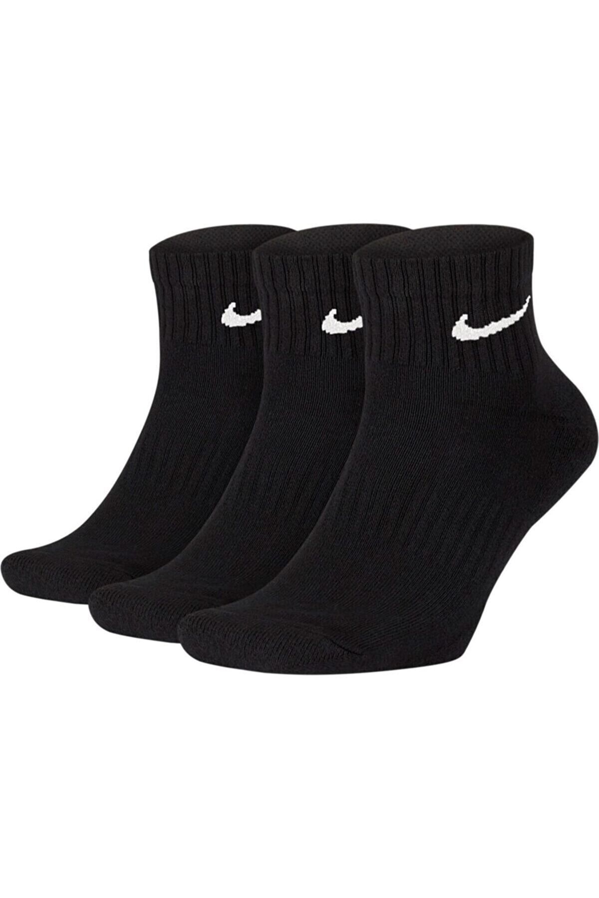 Nike 7667 Çorap 3'lü/sıyah/42-46 Numara
