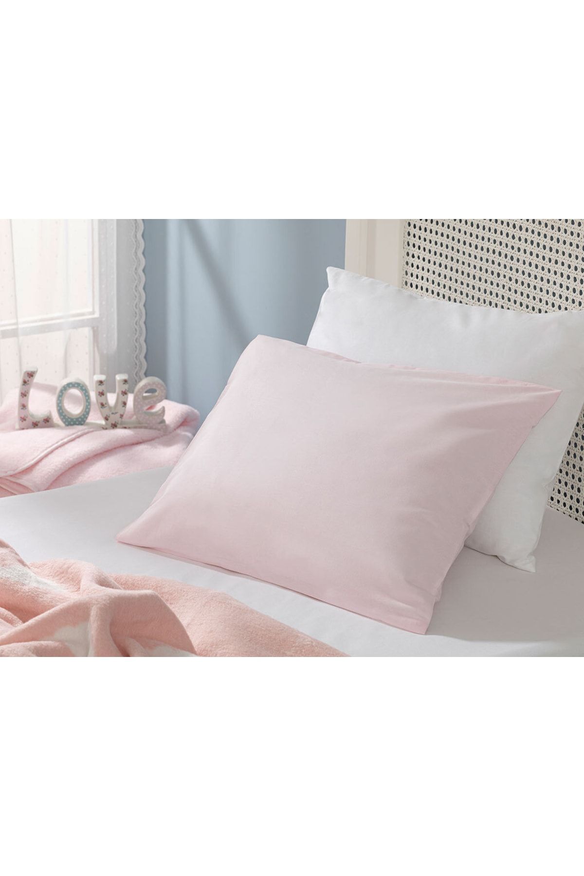 English Home Soft Pamuklu Bebek Yastık Kılıfı 35X45 Cm Pembe(iç yastığı dahil değildir.)