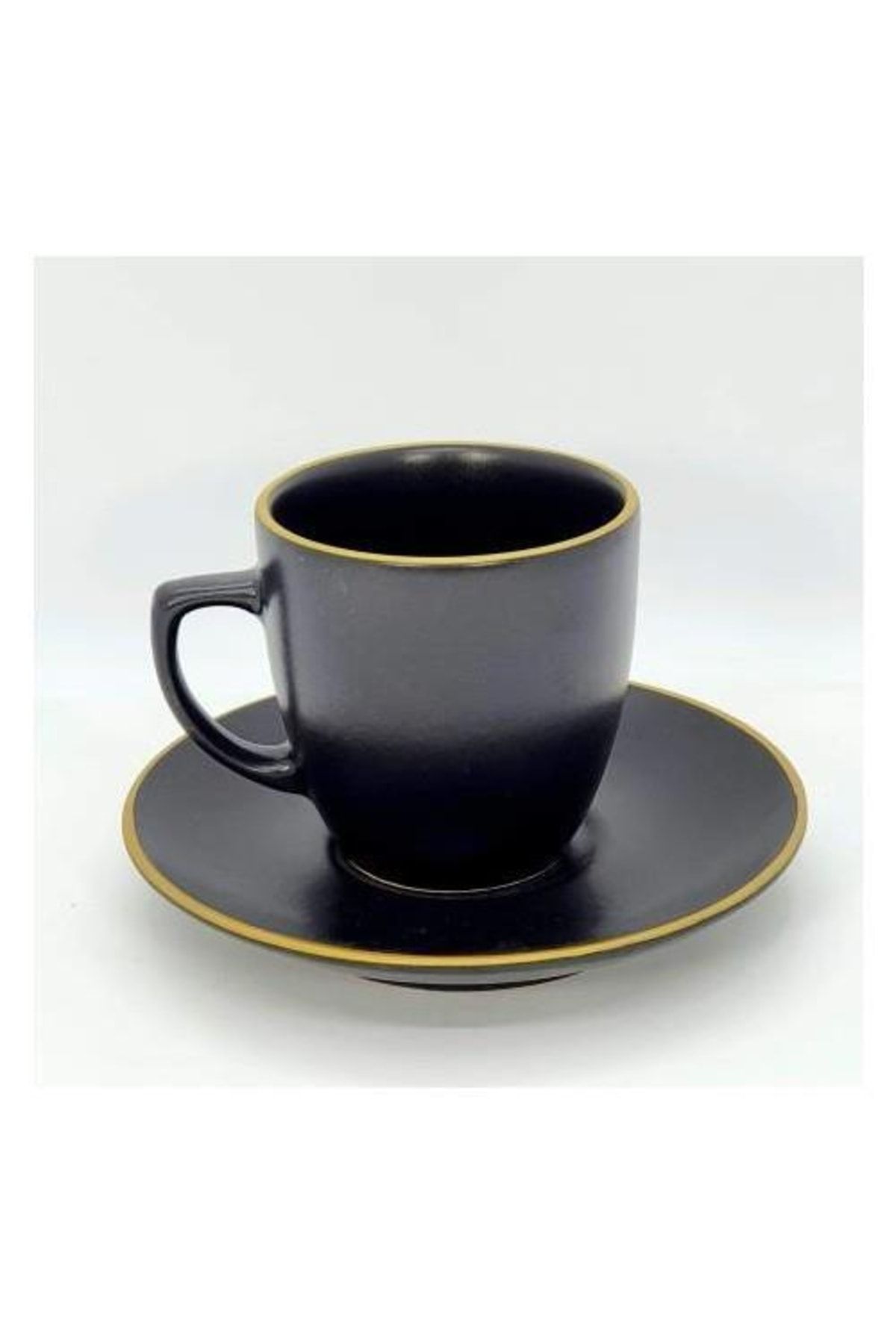 Keramika Magıc Silindir Kahve Fincan Takımı Siyah