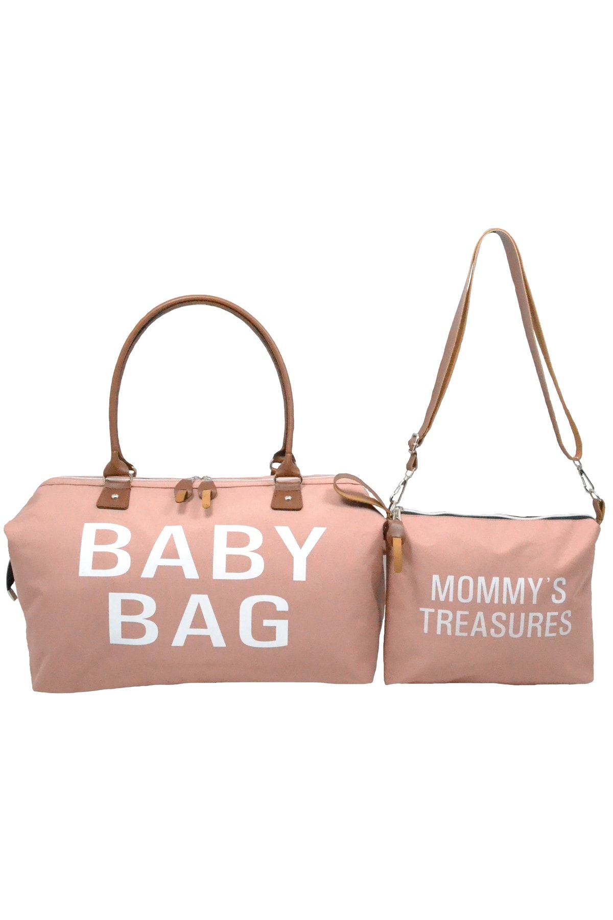 Babysi Baby Bag Tasarım 2 Li Set Pudra Anne Bebek Bakım Ve Kadın Çantası