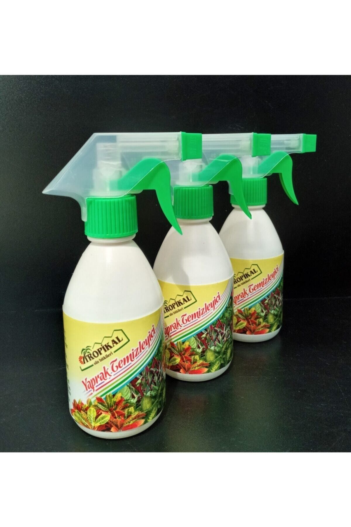 TROPİKAL Yaprak Temizleyici 3 Adet 250 ml Kokusuz Temizleyici Böceklere Karşı Etkili Yaprak Temizleyici