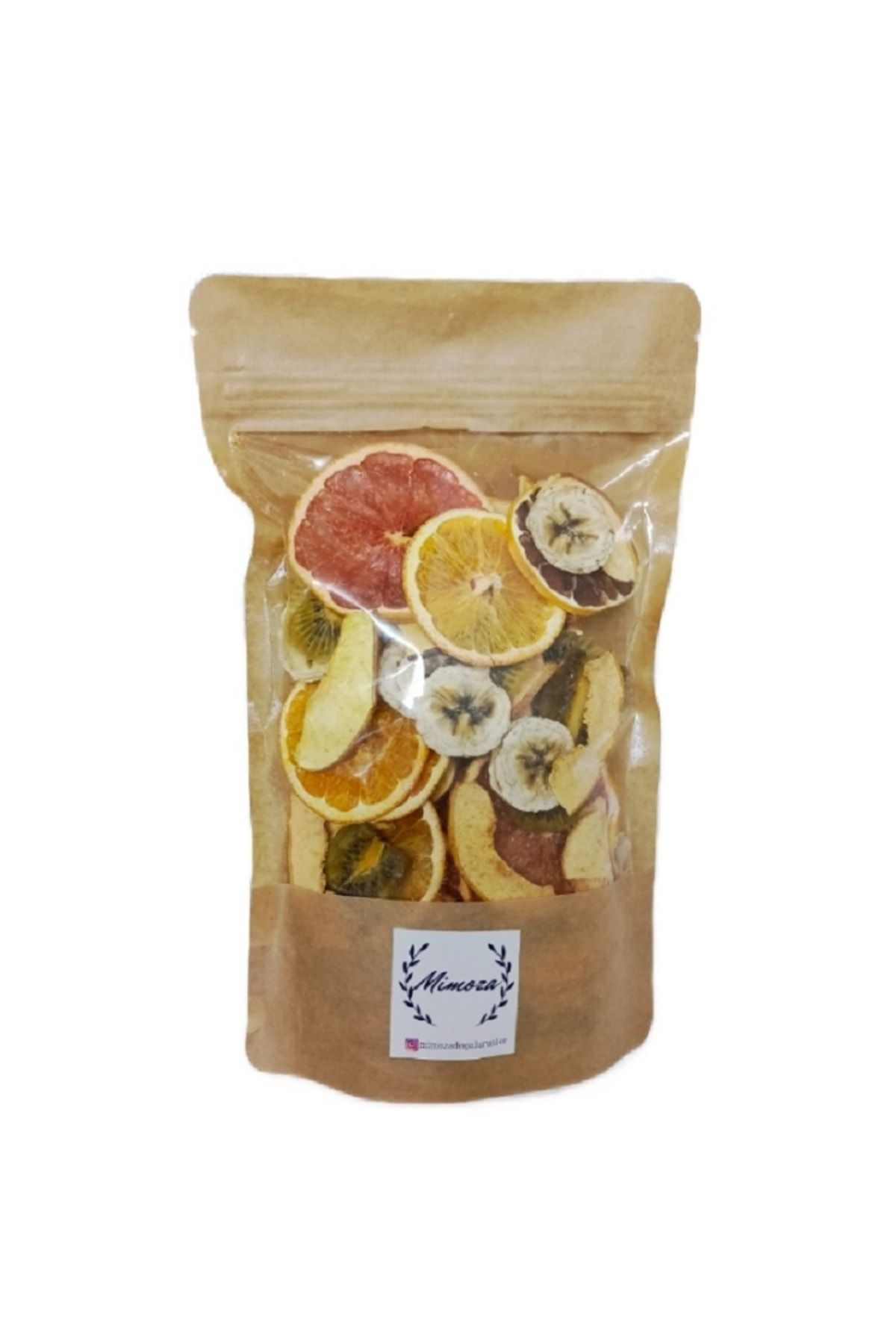 Mimoza Kurutulmuş Karışık Meyve Dilimleri - 75 gram (PORTAKAL, MUZ, ELMA , GREYFURT , LİMON)
