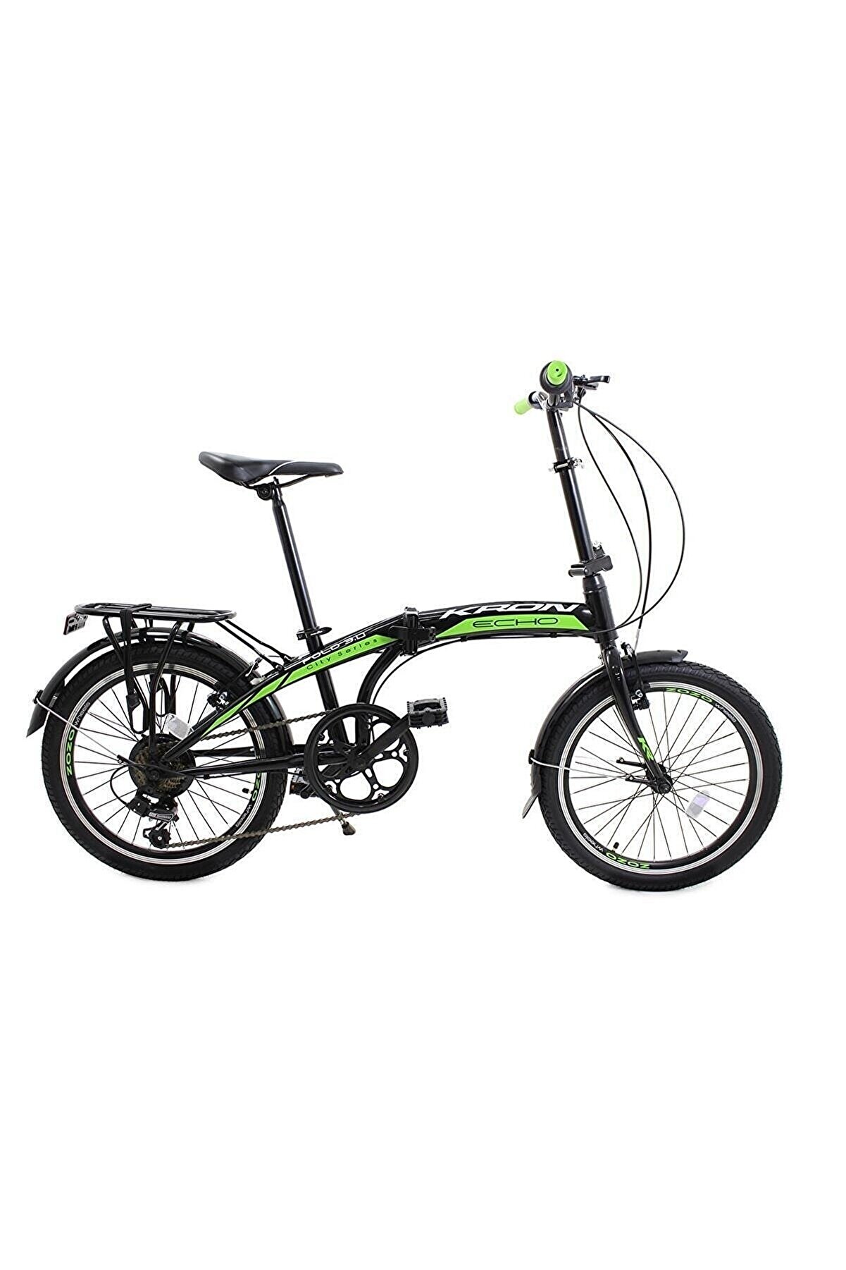 Kron Fold 3.0 20 Jant Katlanır Bisiklet Siyah Yeşil Fold 3.0