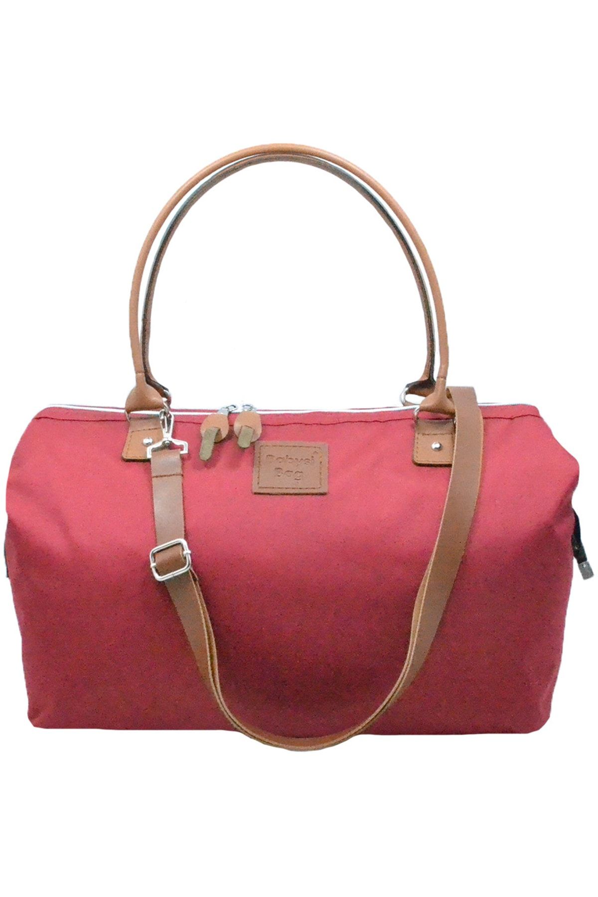 Babysi Mommy Bag Exclusive Tasarım Bordo Baby Anne Bebek Bakım Ve Kadın Çantası