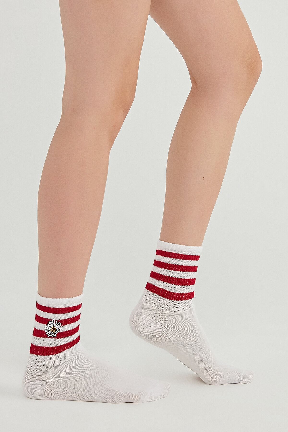 Penti Beyaz Cool Awesome Daisy Soket Çorap
