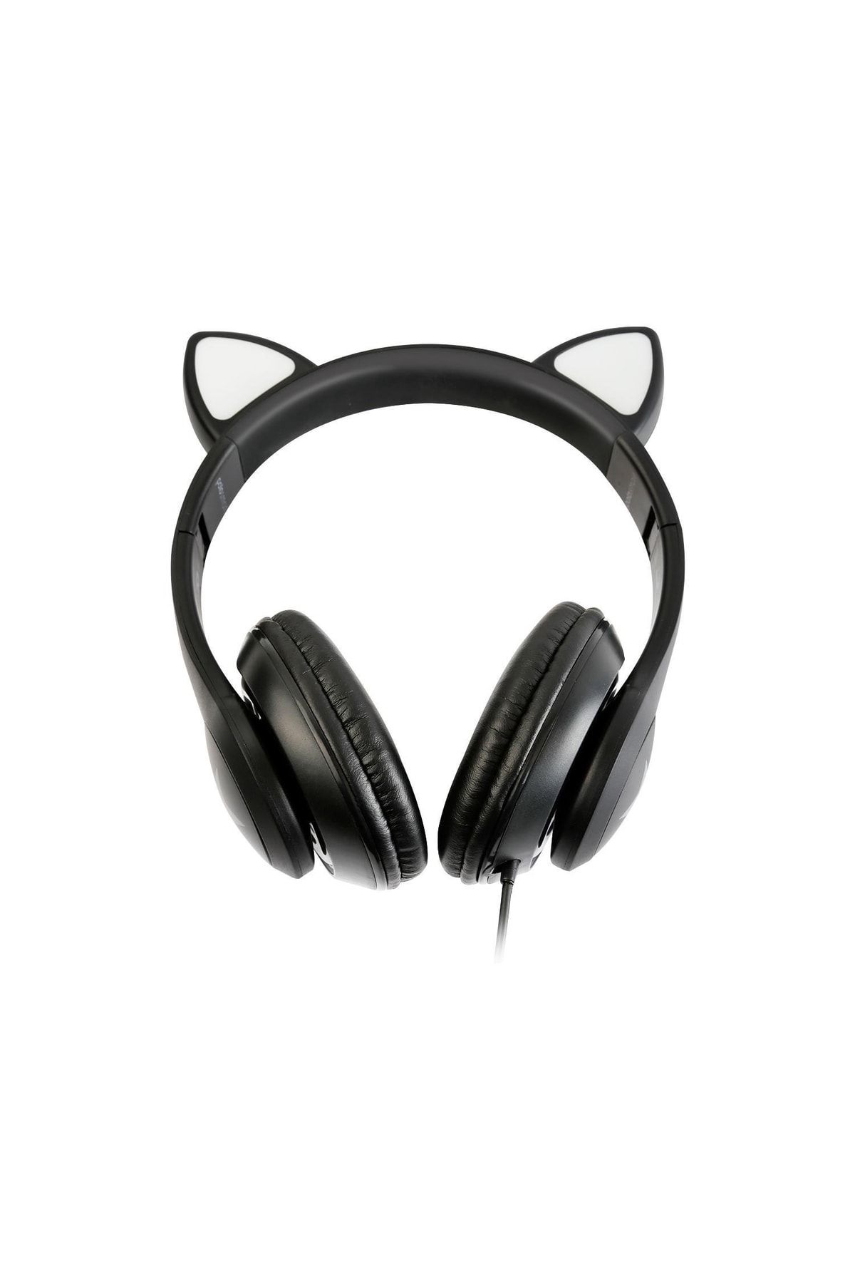 Polosmart Fs56 Kedi Figürlü Kablolu Mikrofonlu Kulaküstü Kulaklık Siyah