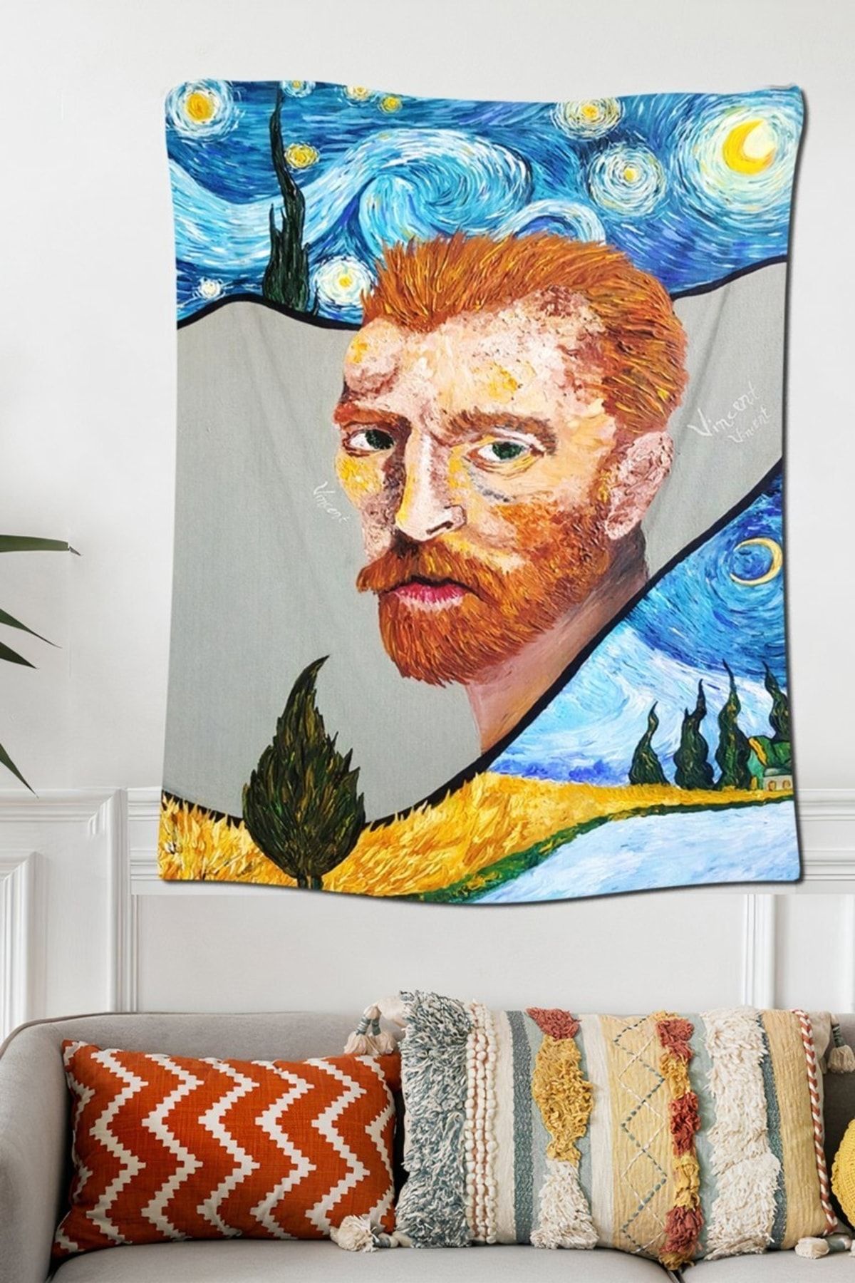 bukashops Art Van Gogh Duvar Halısı 70x100 Cm