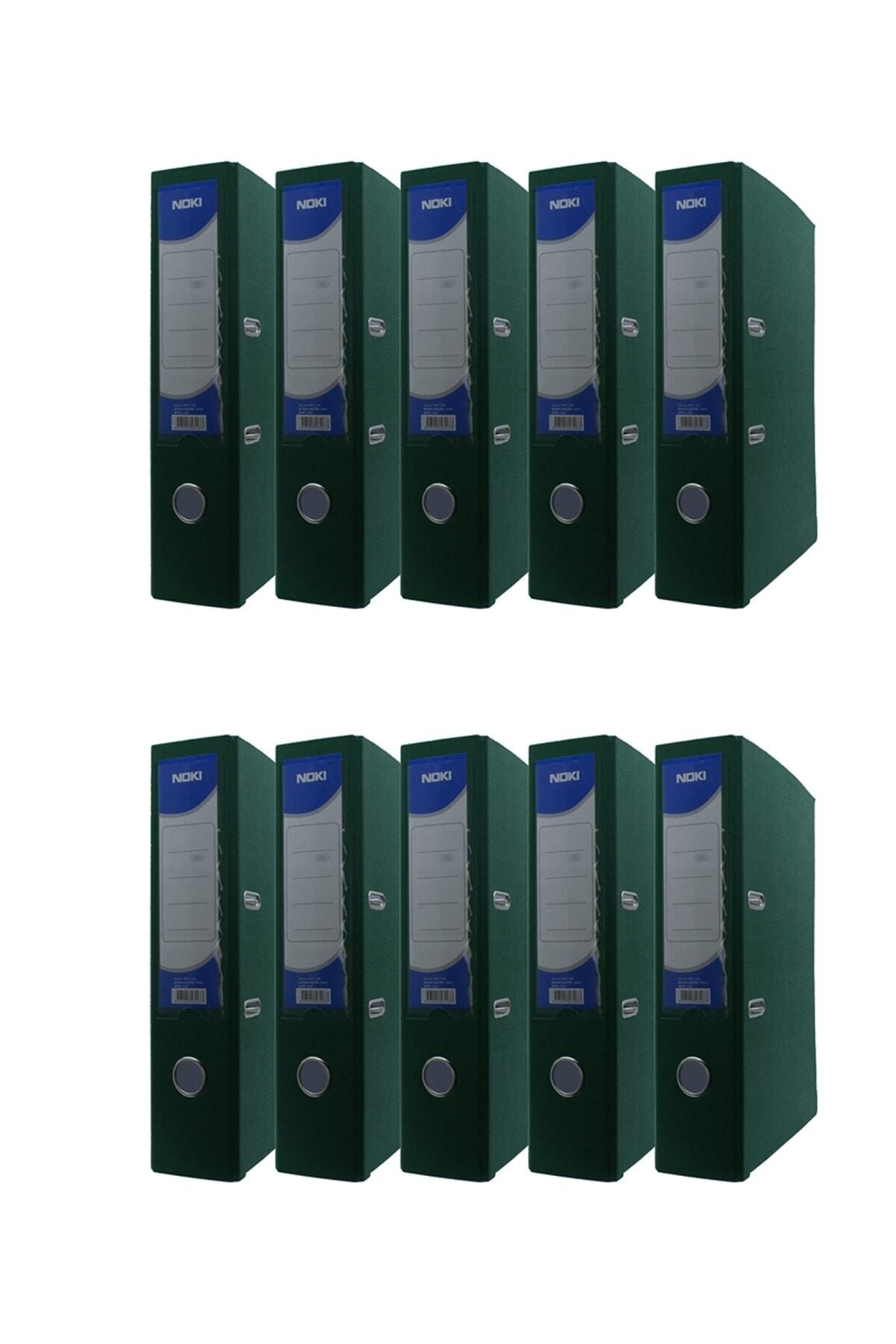 Noki Geniş Plastik Klasör (56411-160) Yeşil 10 Lu Paket