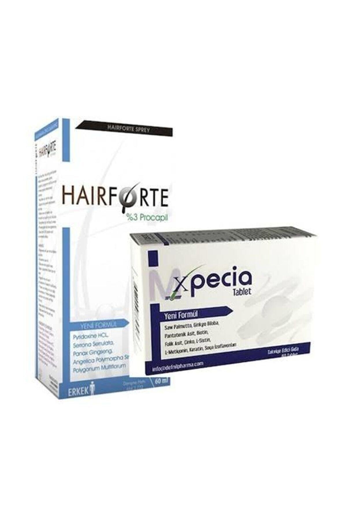 Xpecia Erkek 60 Tablet  Hairforte Erkek Sprey