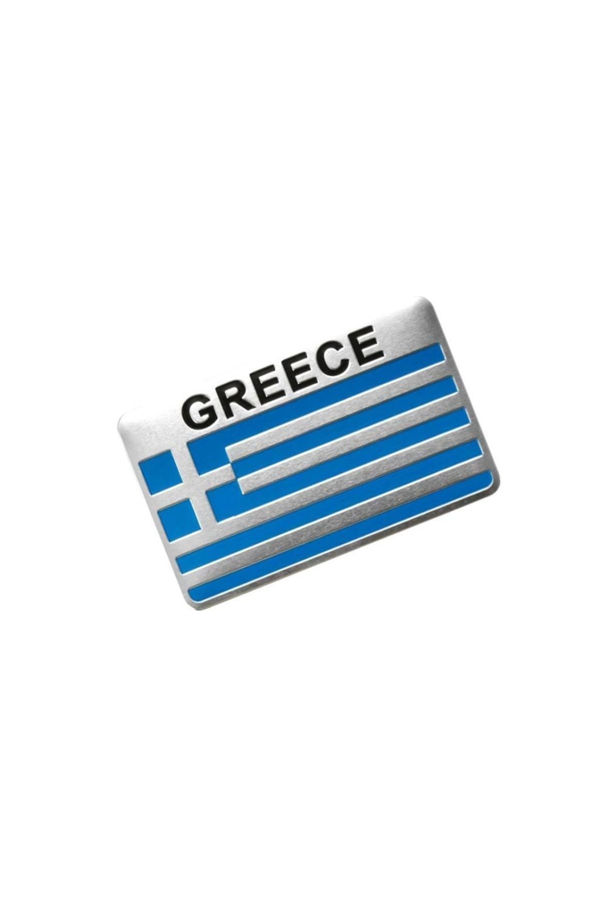 Knmaster Yunanistan Bayrağı Tasarımlı Alüminyum Sticker Etiket