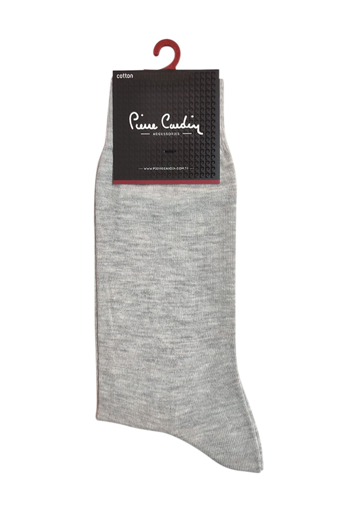 Pierre Cardin Flat Pamuk Erkek Çorap Açık Gri