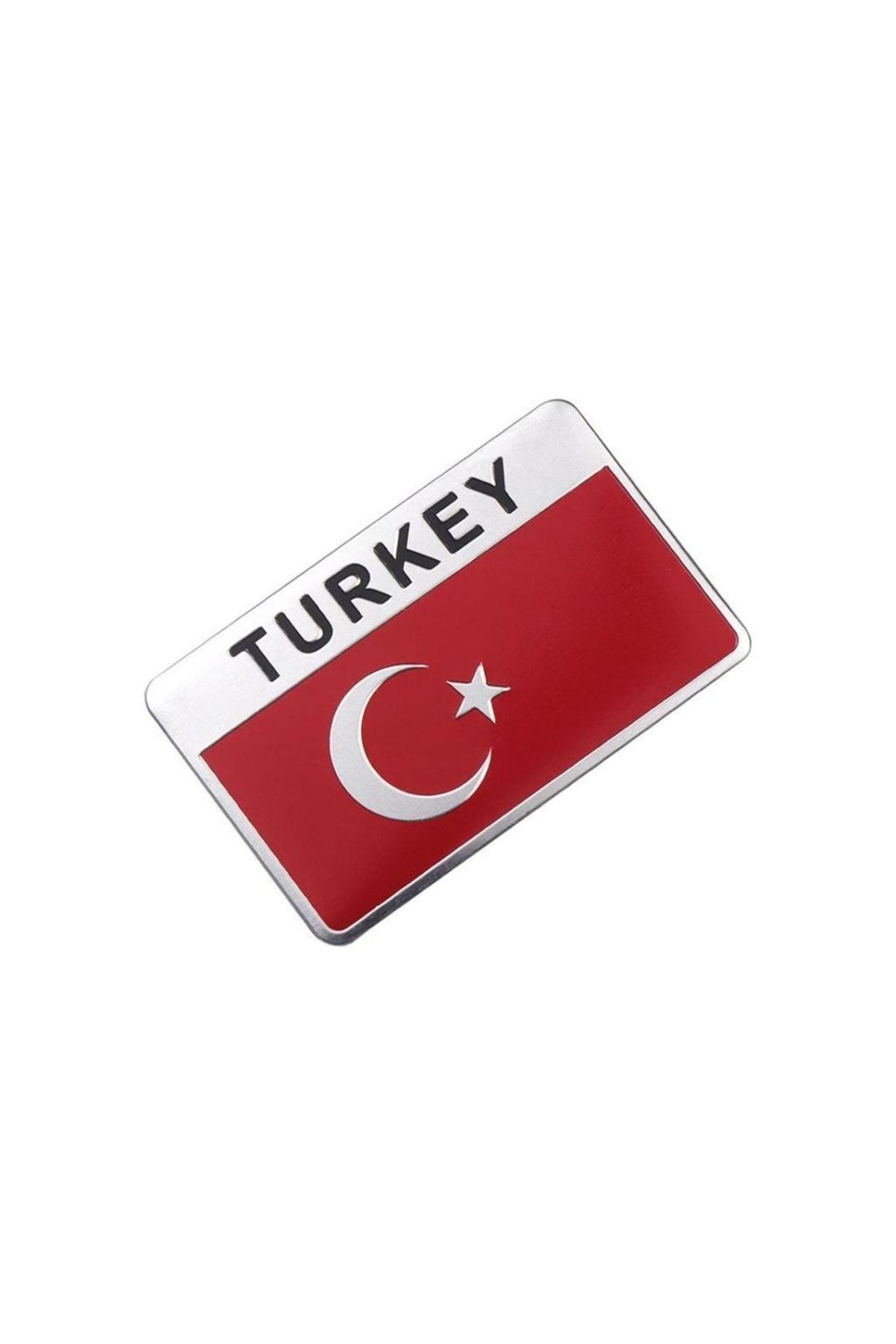 Knmaster Türkiye Bayrağı Tasarımlı Alüminyum Sticker Etiket