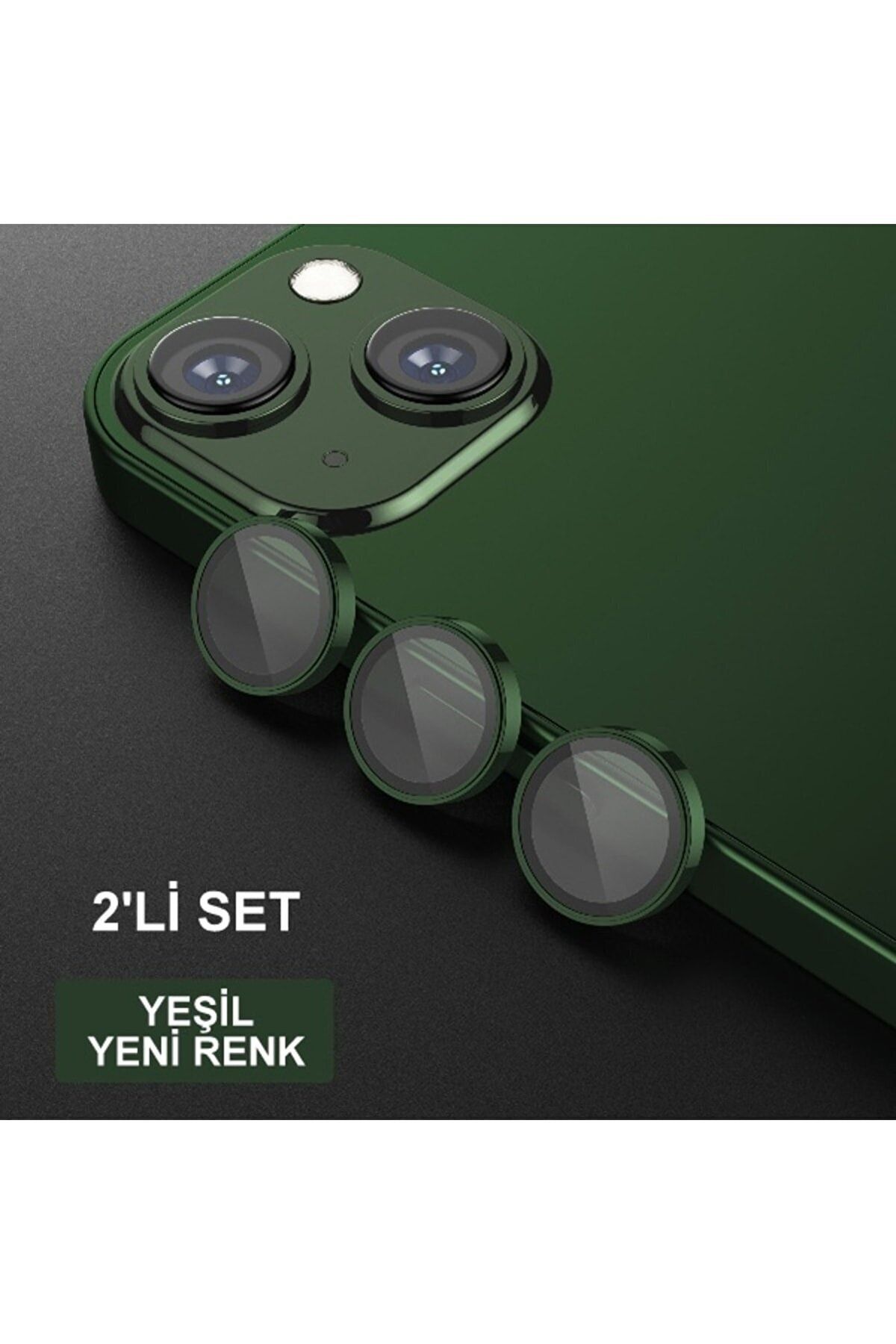 mimtec Iphone 13 Ve 13 Mini Uyumlu Yeşil Kamera Lens Koruyucu