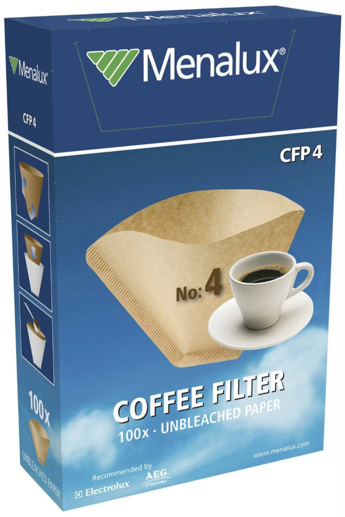 Electrolux Menalux Kahve Makinesi Kağıt Filtre - 1x4 (100 Adet)