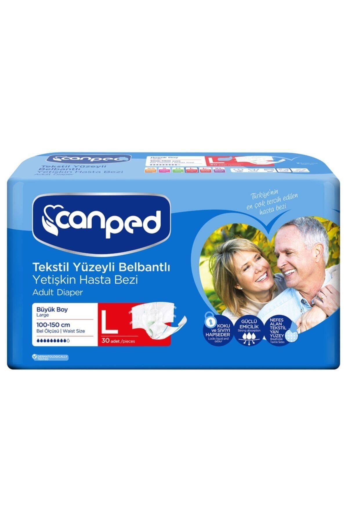 Canped Belbantlı Tekstil Yüzeyli Hasta Bezi Büyük 30'lu