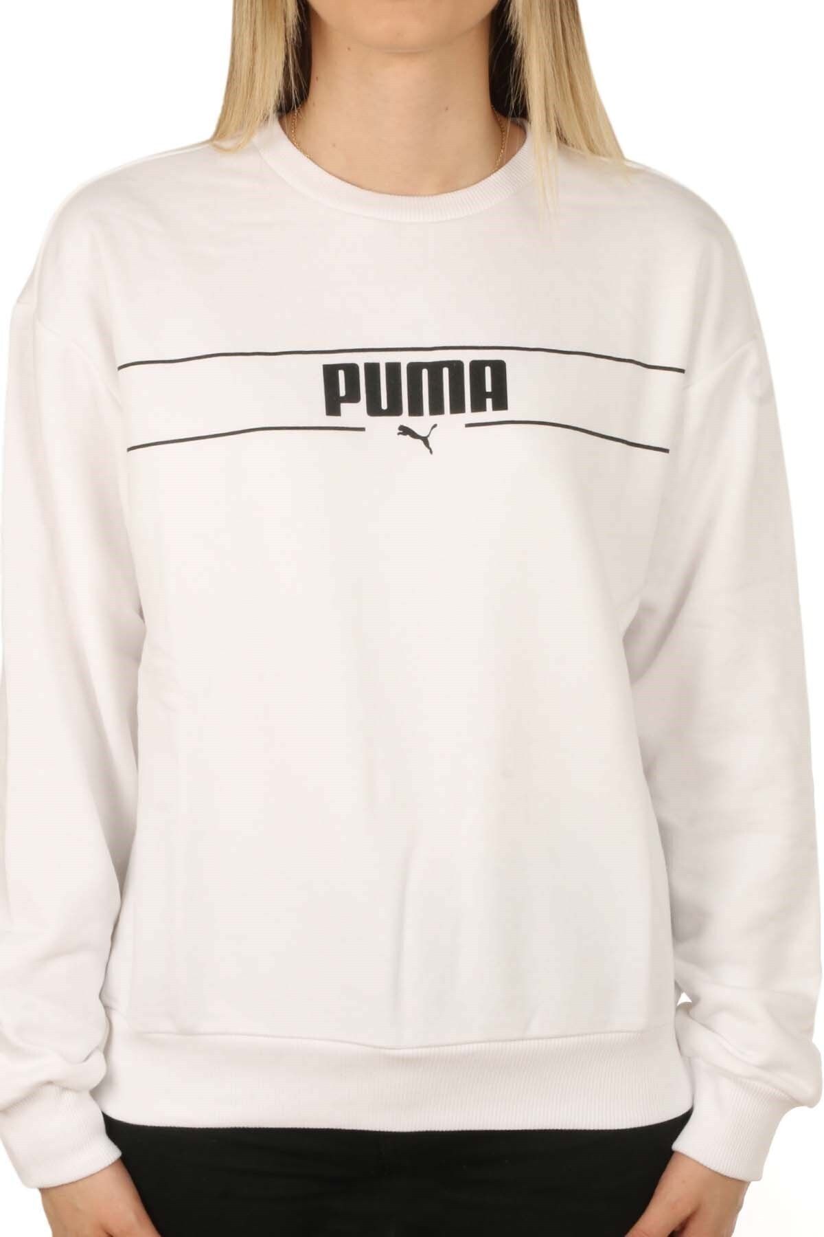 Puma Kadın Beyaz Sweatshirt 586401 02 Blank Base Crew
