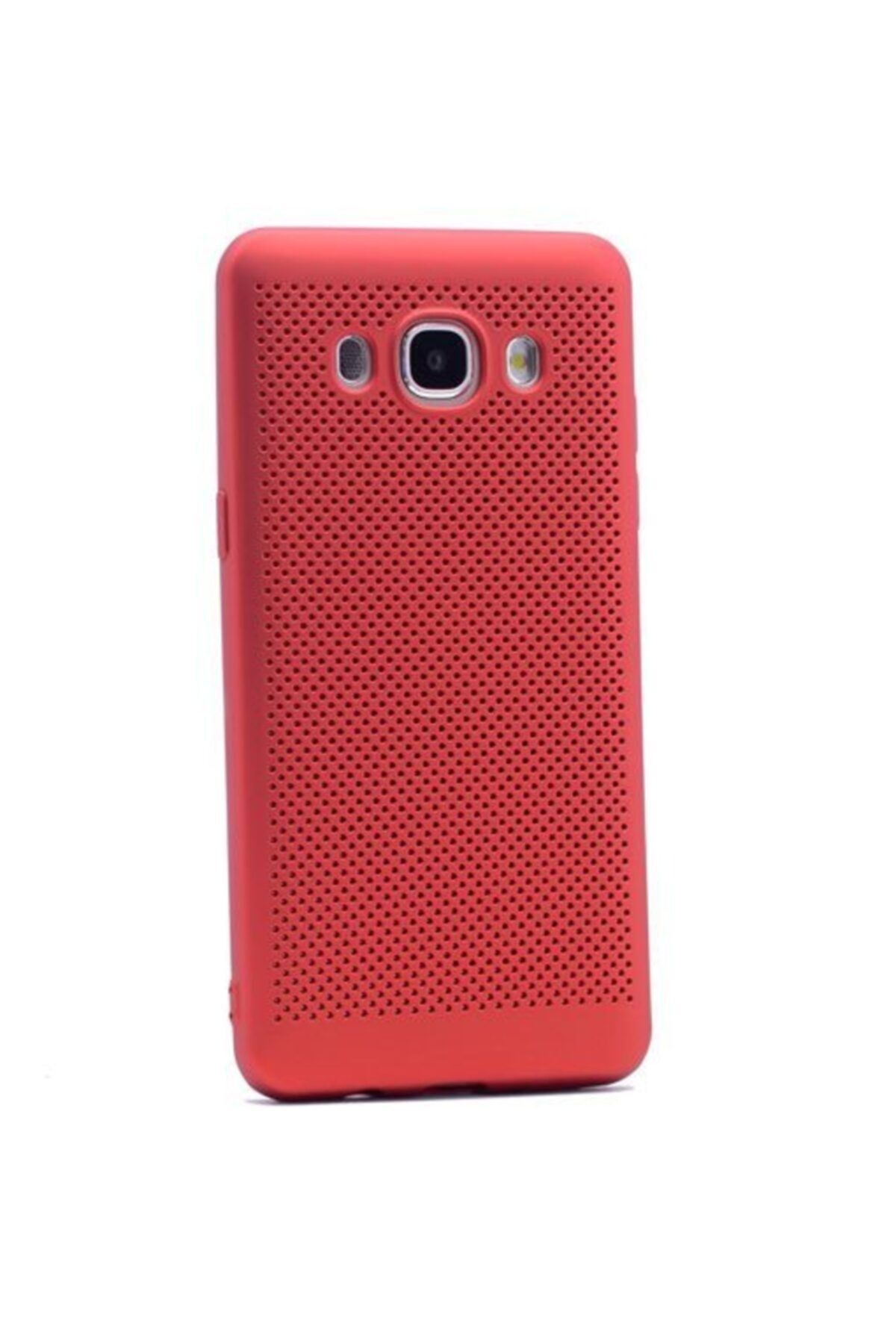 Samsung Teleplus Galaxy J7 2016 Delikli Kapak Kılıf Kırmızı